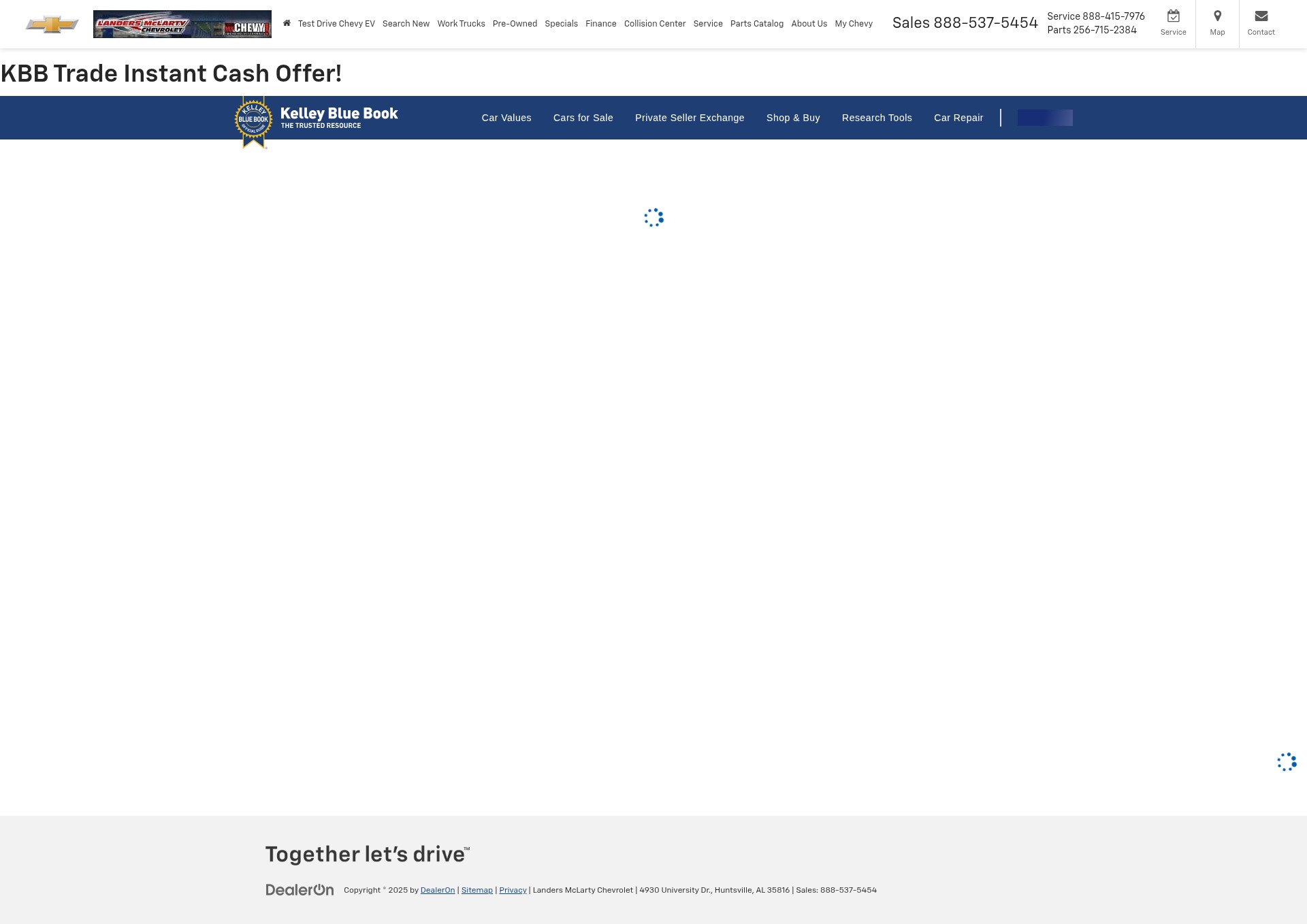 Screenshot of landersmclartychevrolet.com