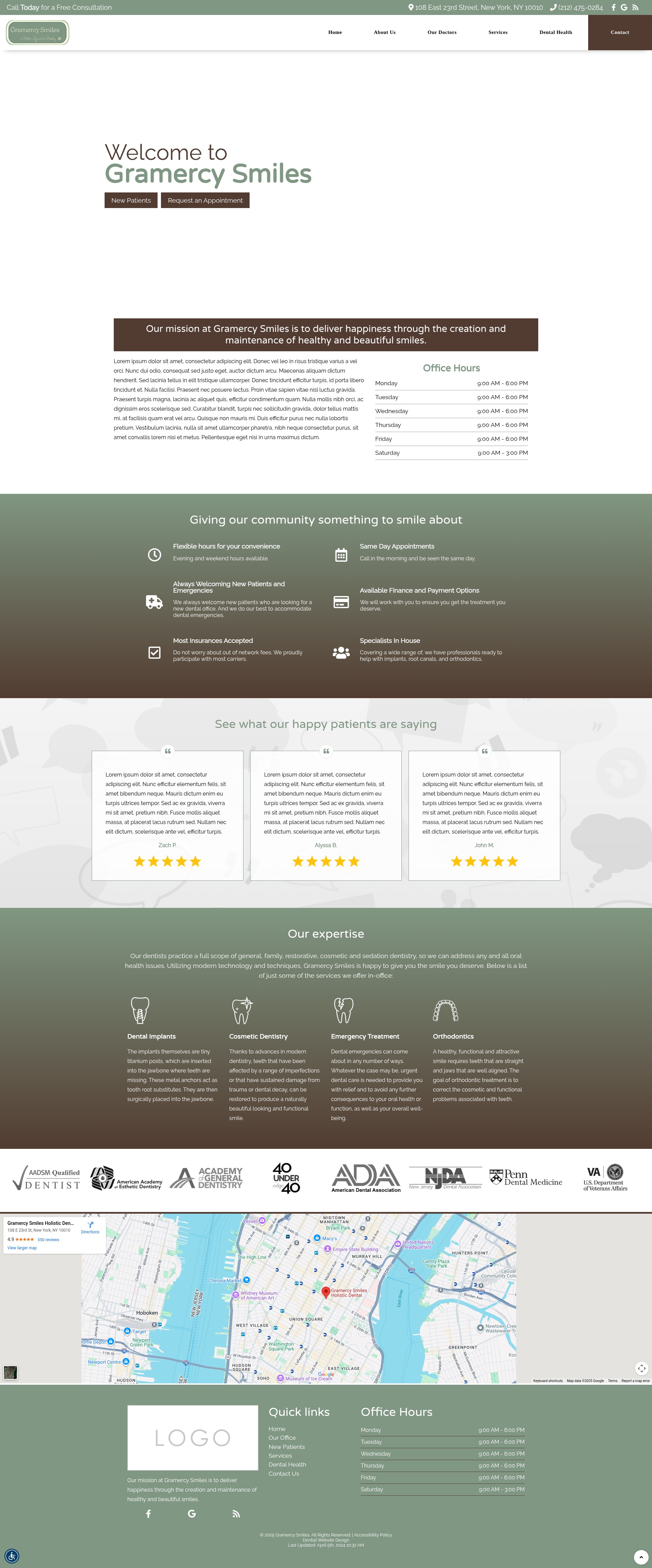 Screenshot of landing.dentist-holistic.com