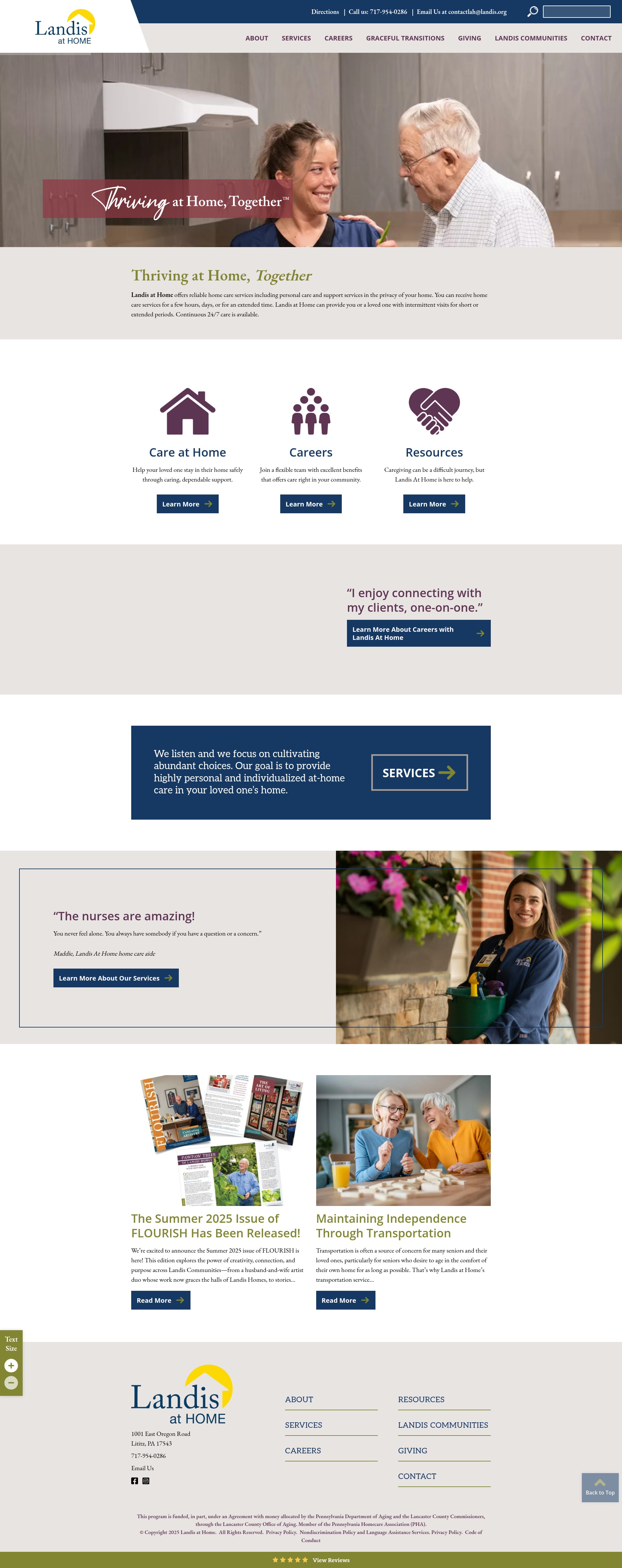 Screenshot of landisathome.org