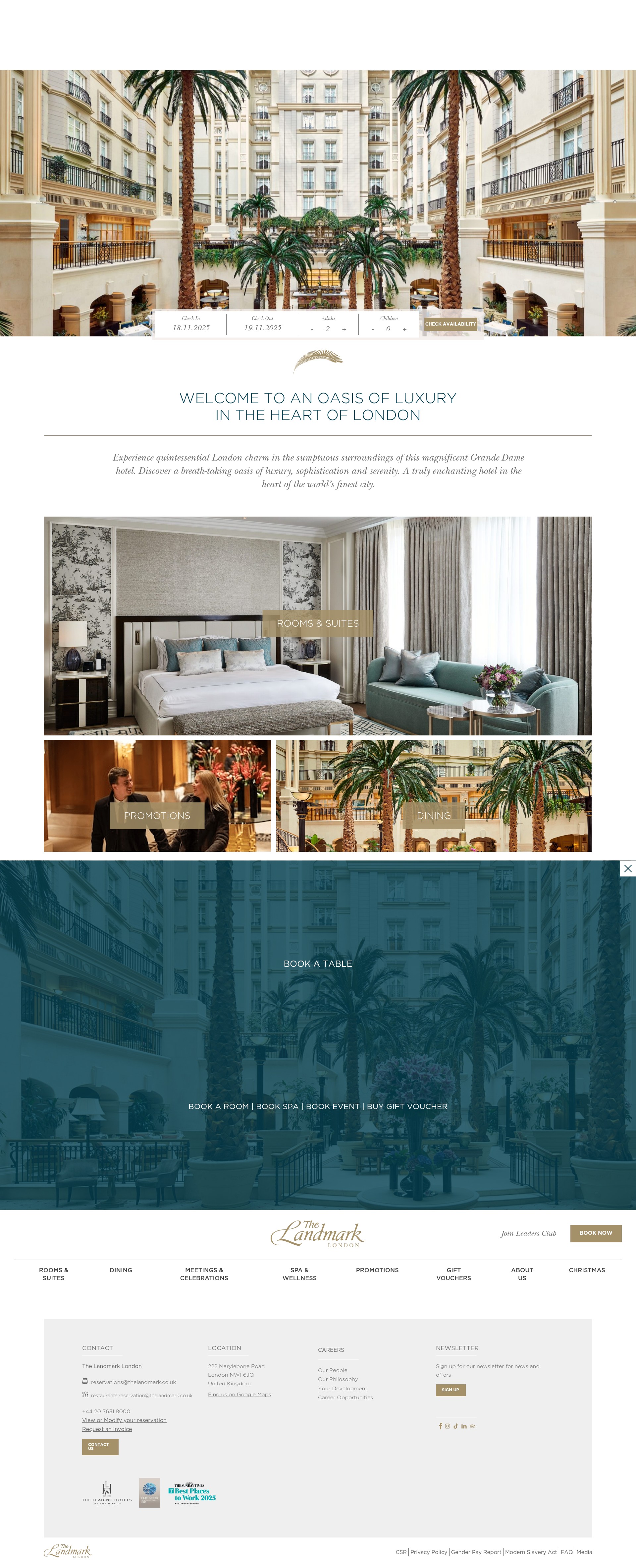 Screenshot of landmarklondon.co.uk
