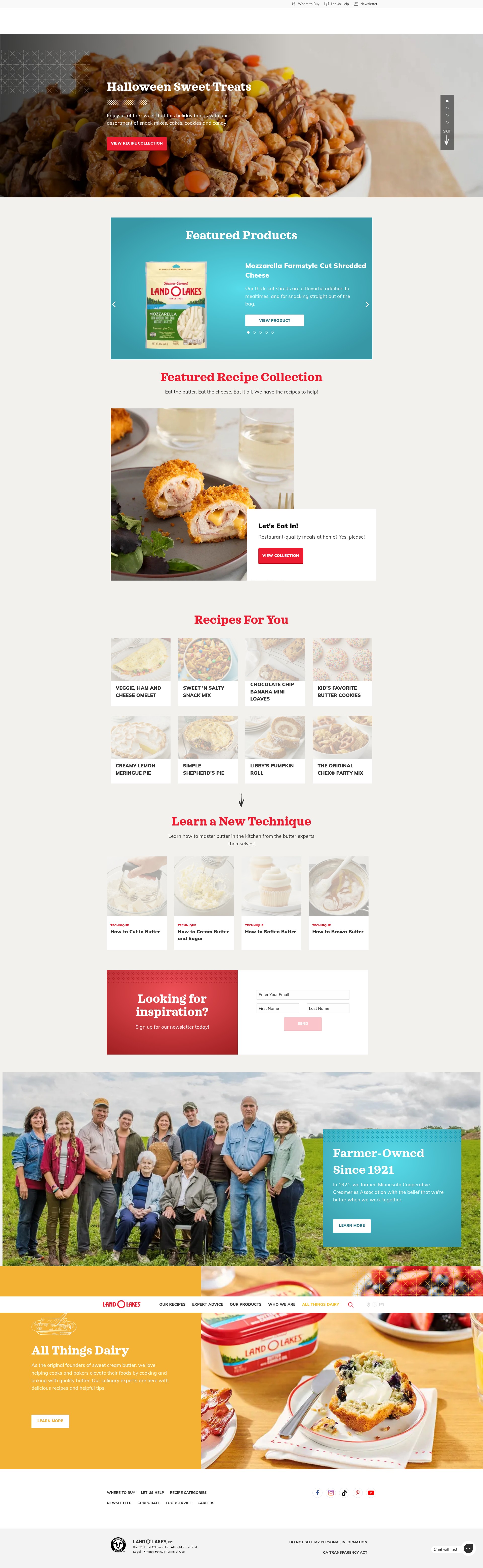 Screenshot of landolakes.com