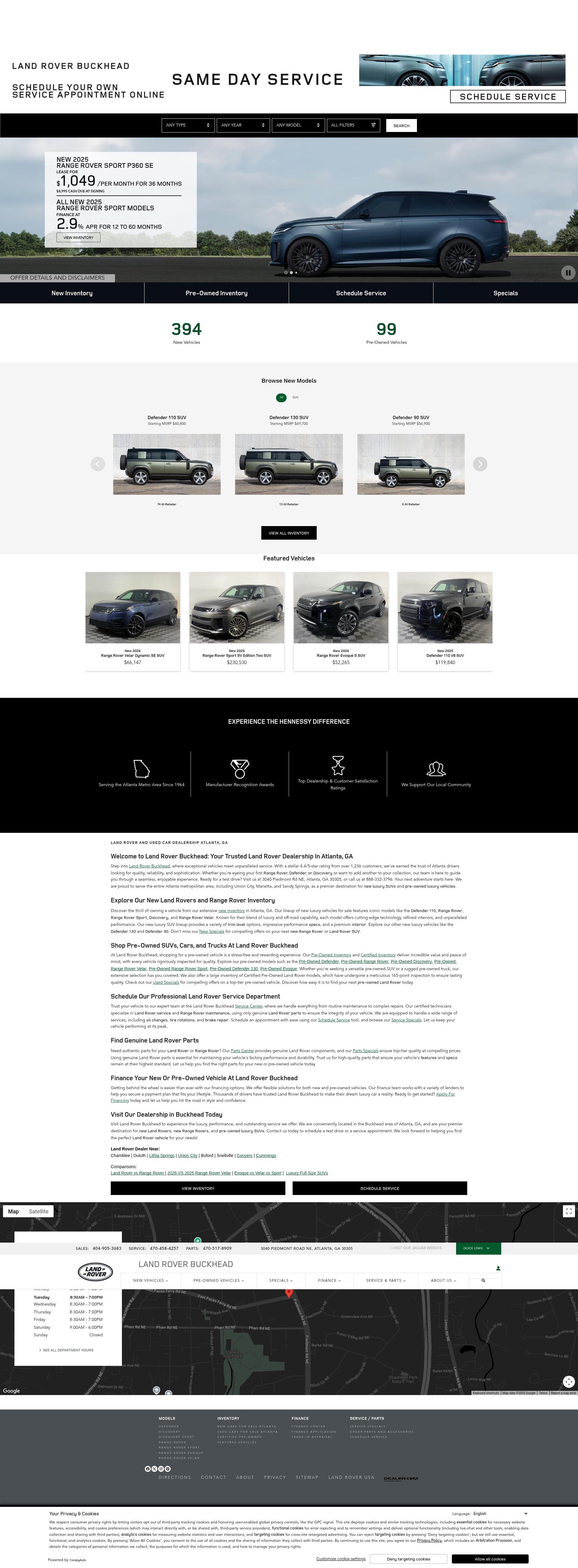 Screenshot of landroverbuckhead.net