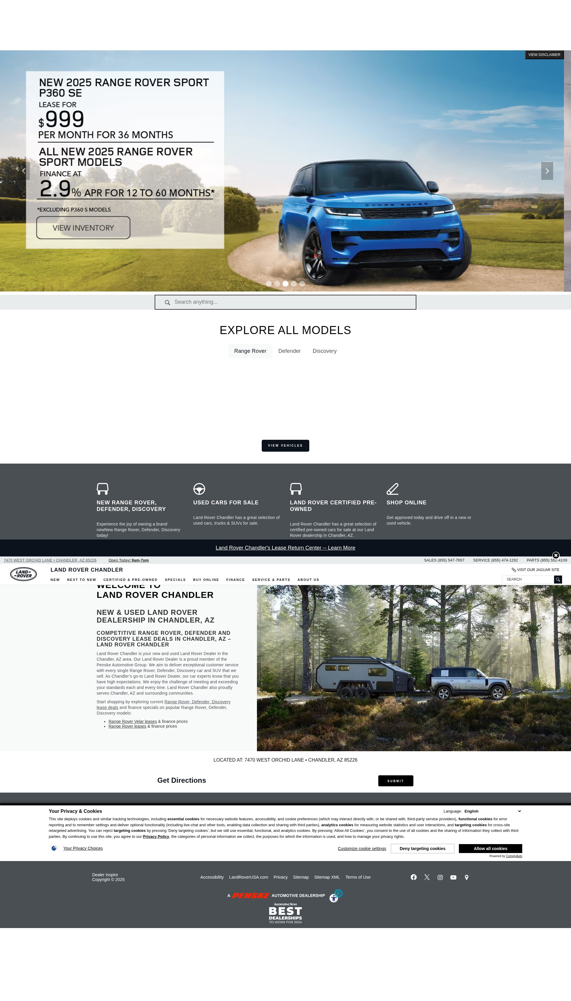 Screenshot of landroverchandler.com