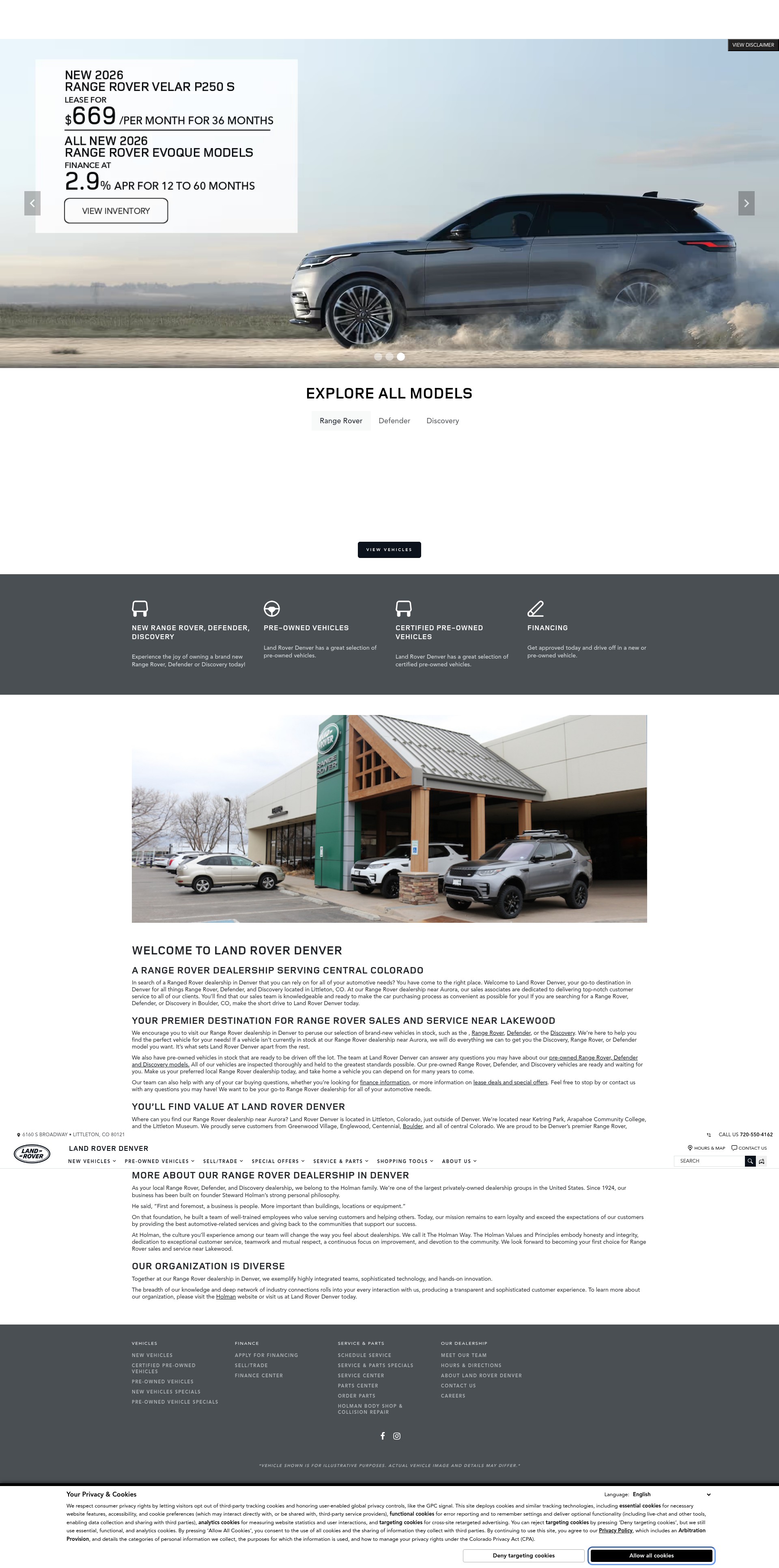 Screenshot of landroverdenver.com