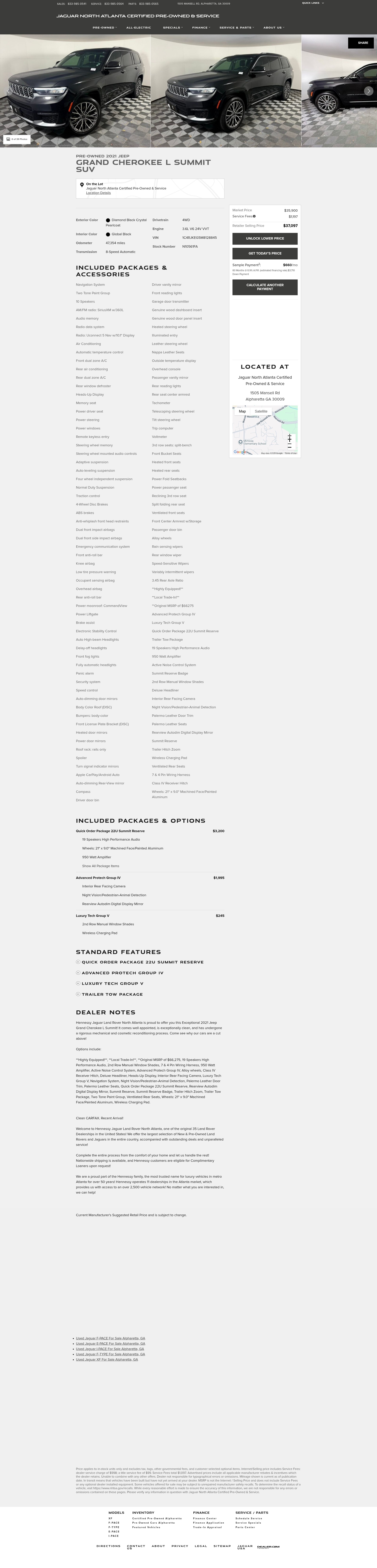 Screenshot of landrovernorthatlanta.com