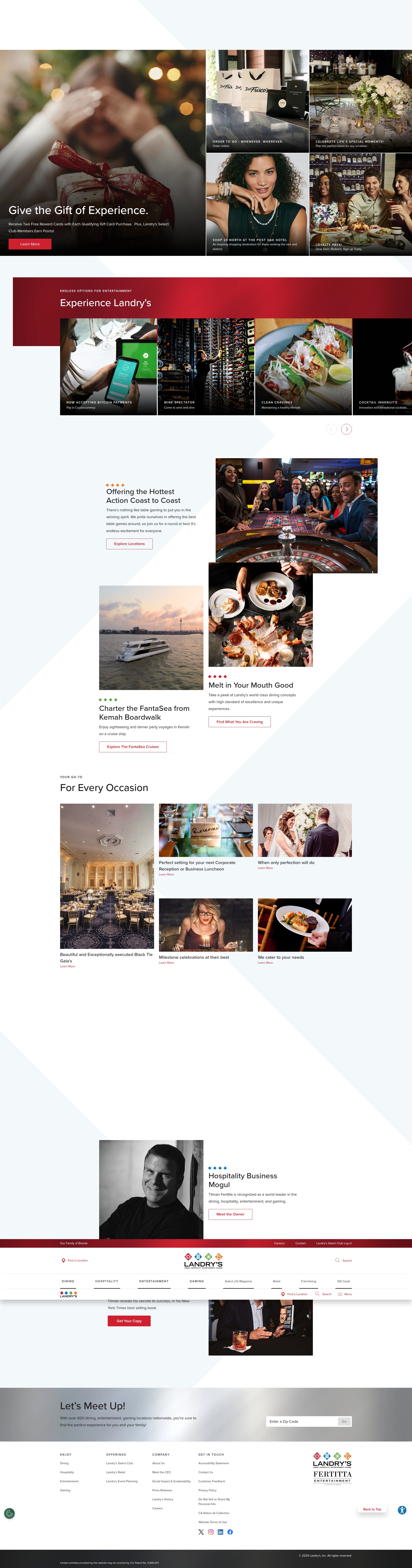 Screenshot of landrysinc.com