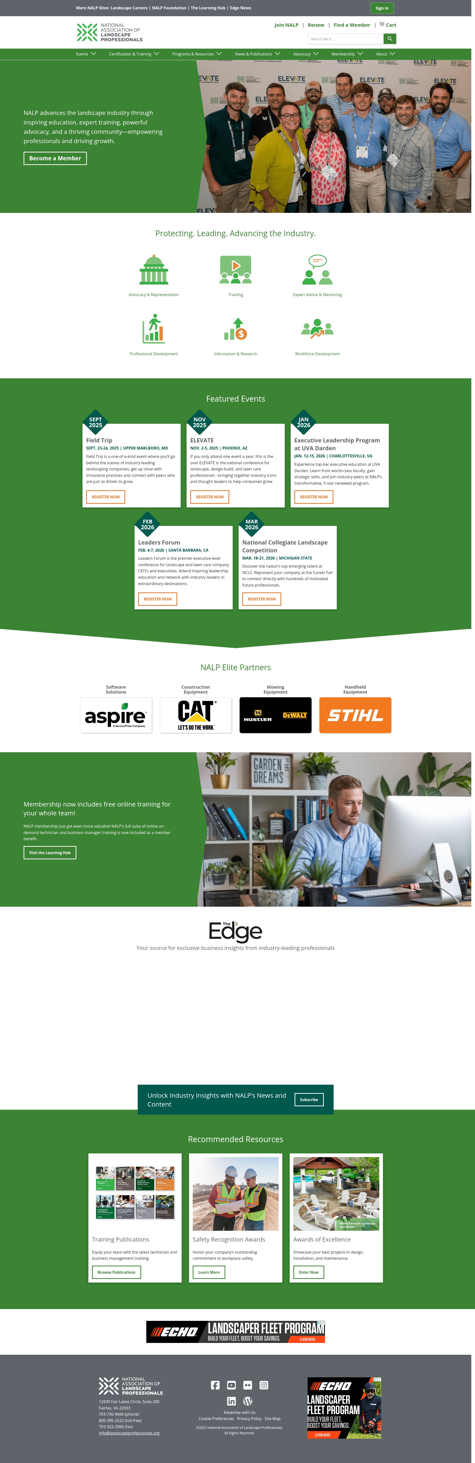 Screenshot of landscapeprofessionals.org