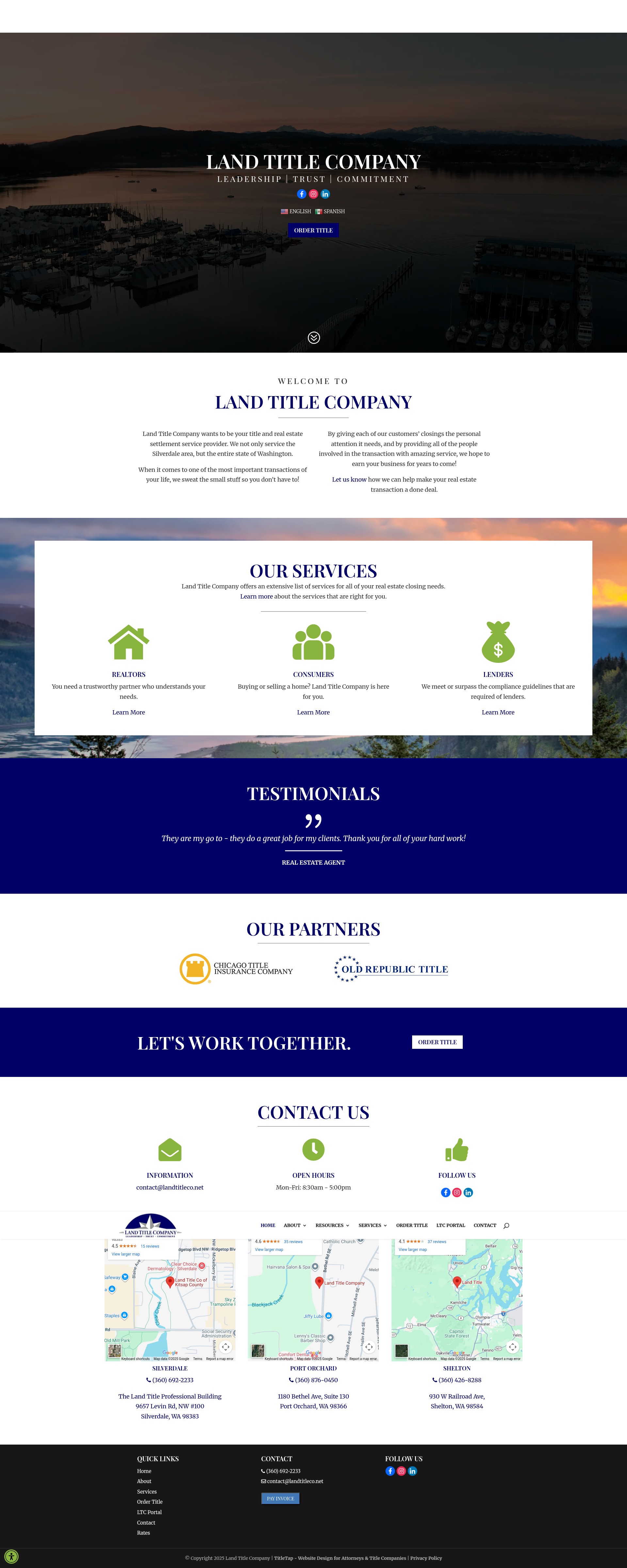Screenshot of landtitleco.net
