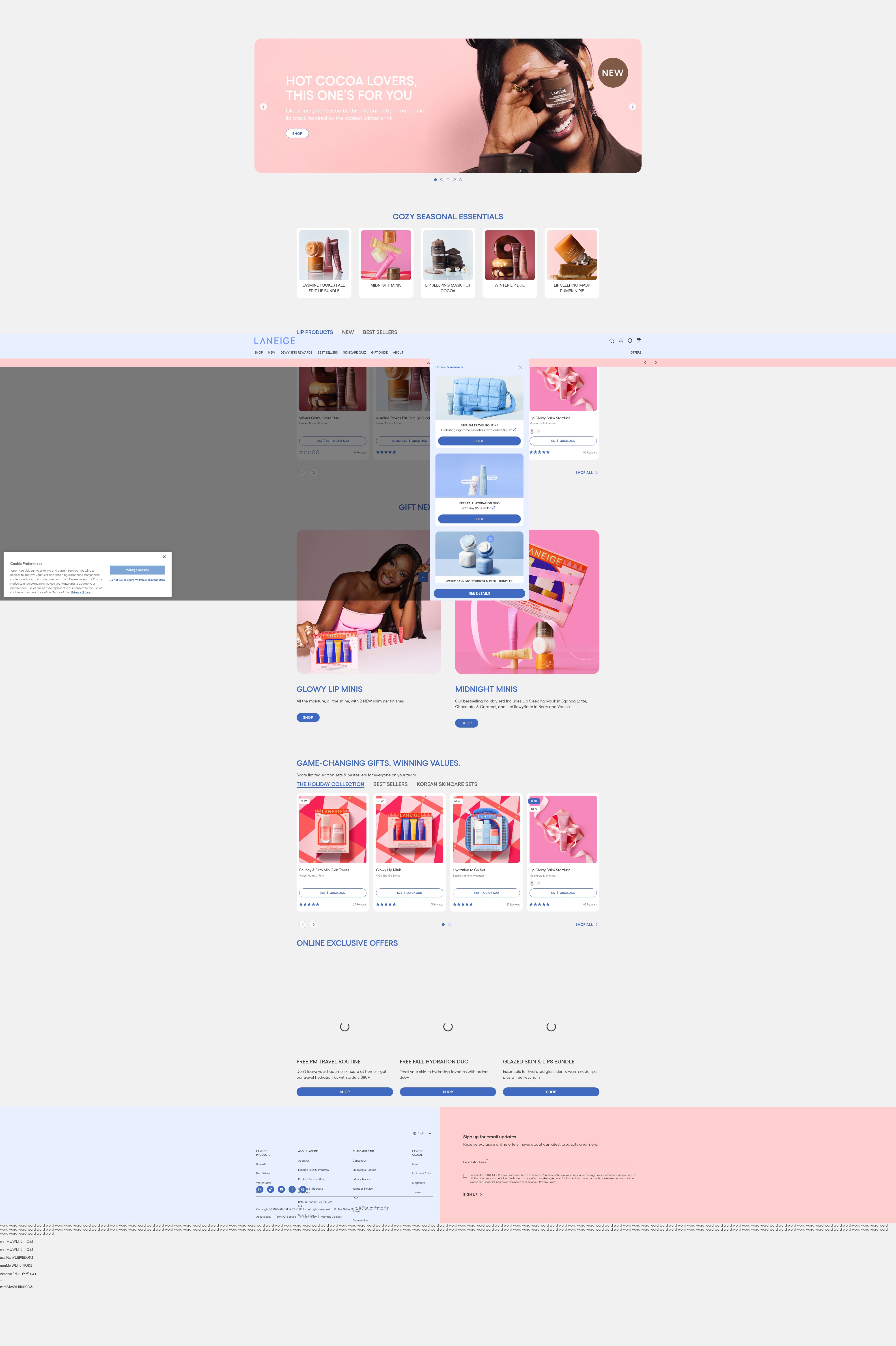 Screenshot of laneige.com
