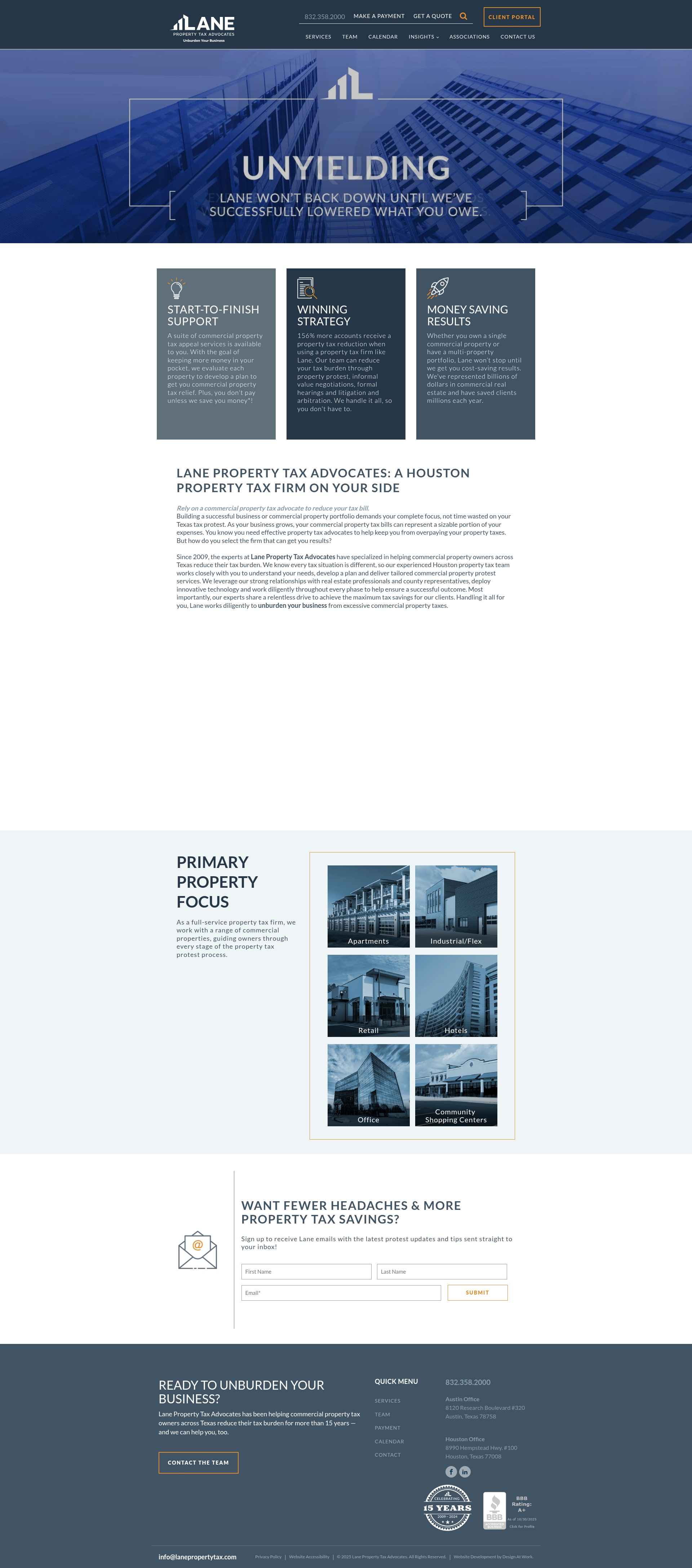 Screenshot of lanepropertytax.com