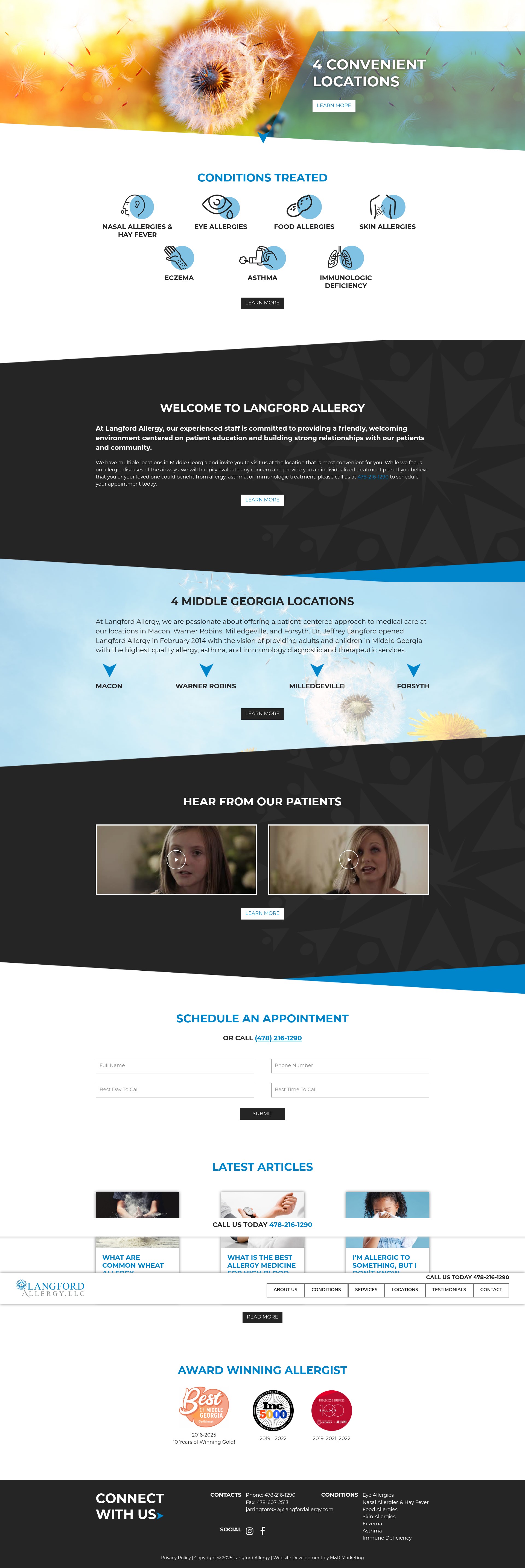 Screenshot of langfordallergy.com