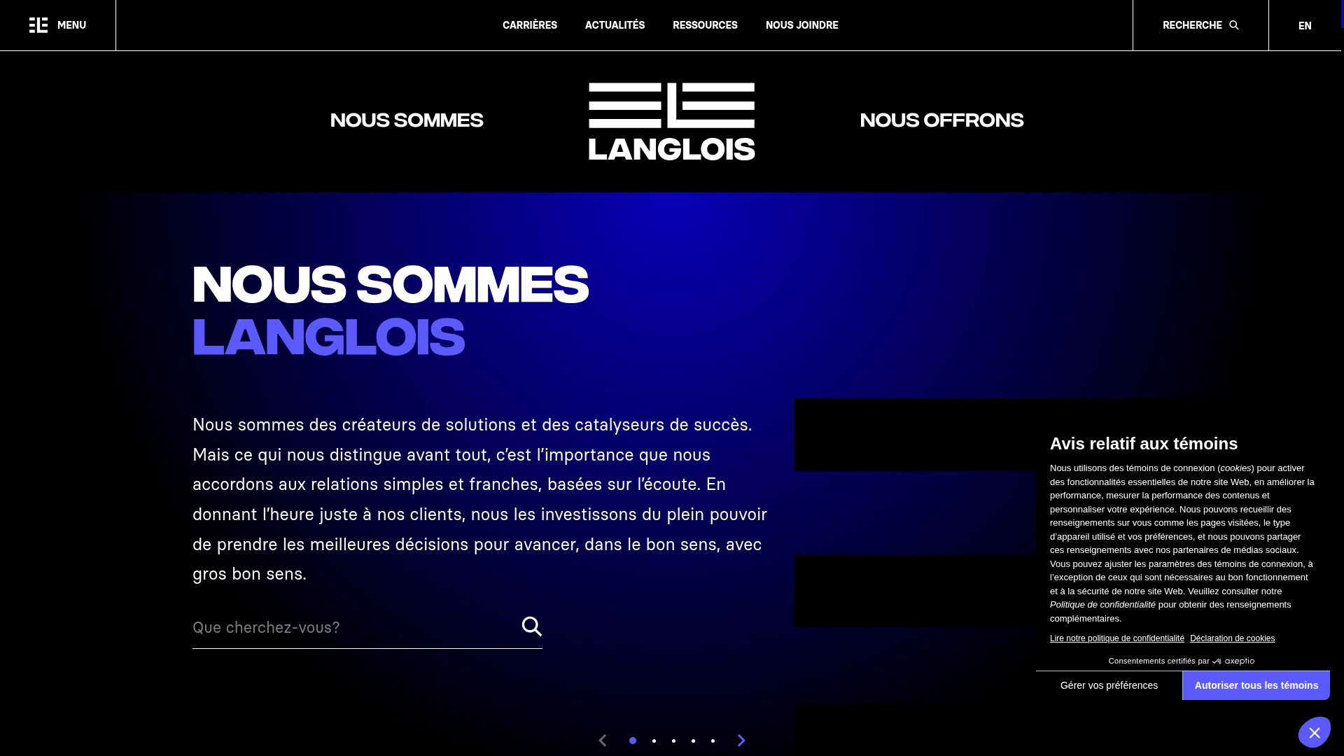 Screenshot of langlois.ca