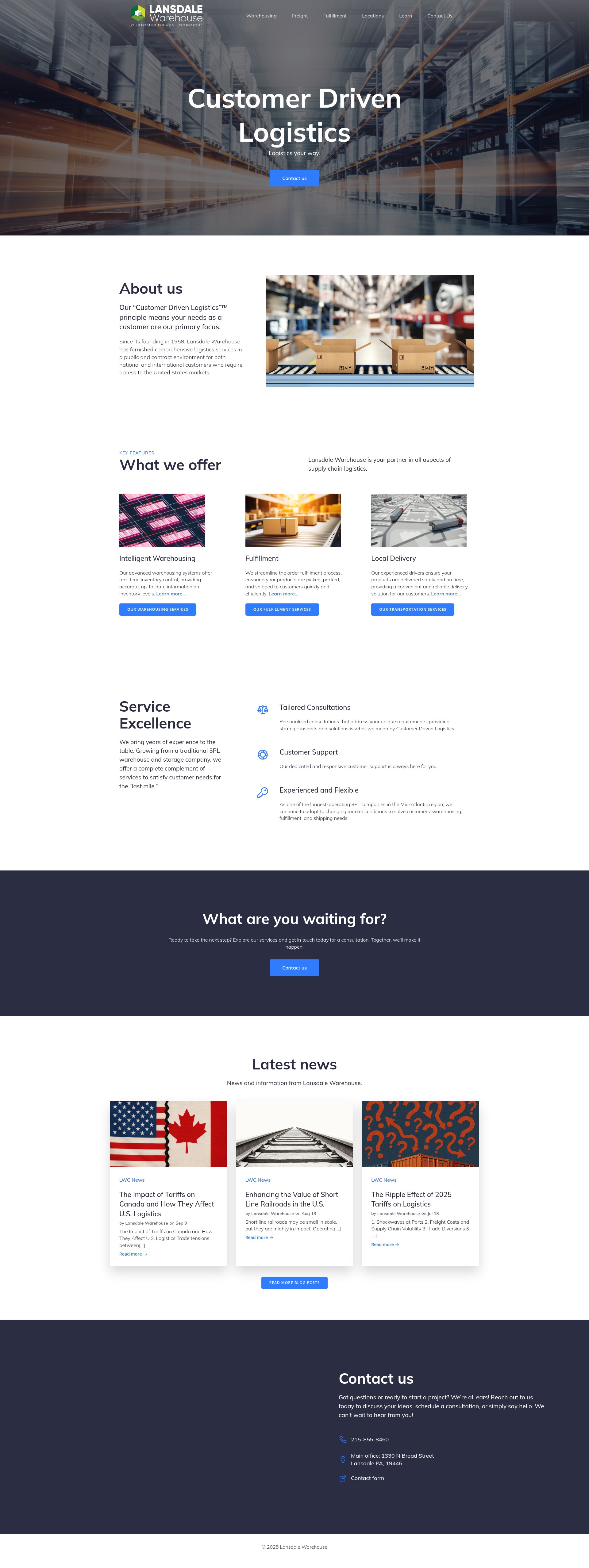 Screenshot of lansdalewarehouse.com