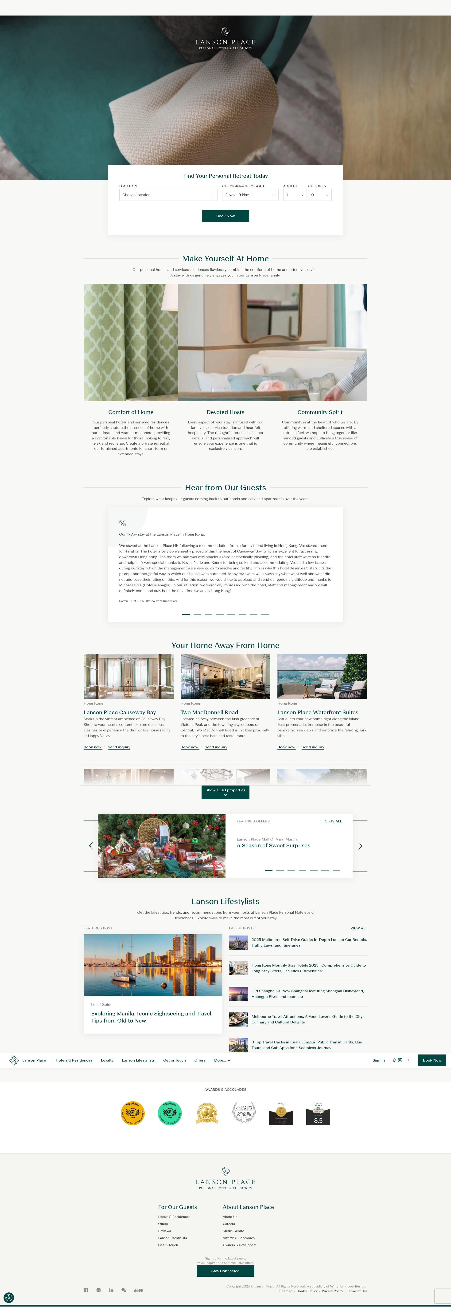 Screenshot of lansonplace.com