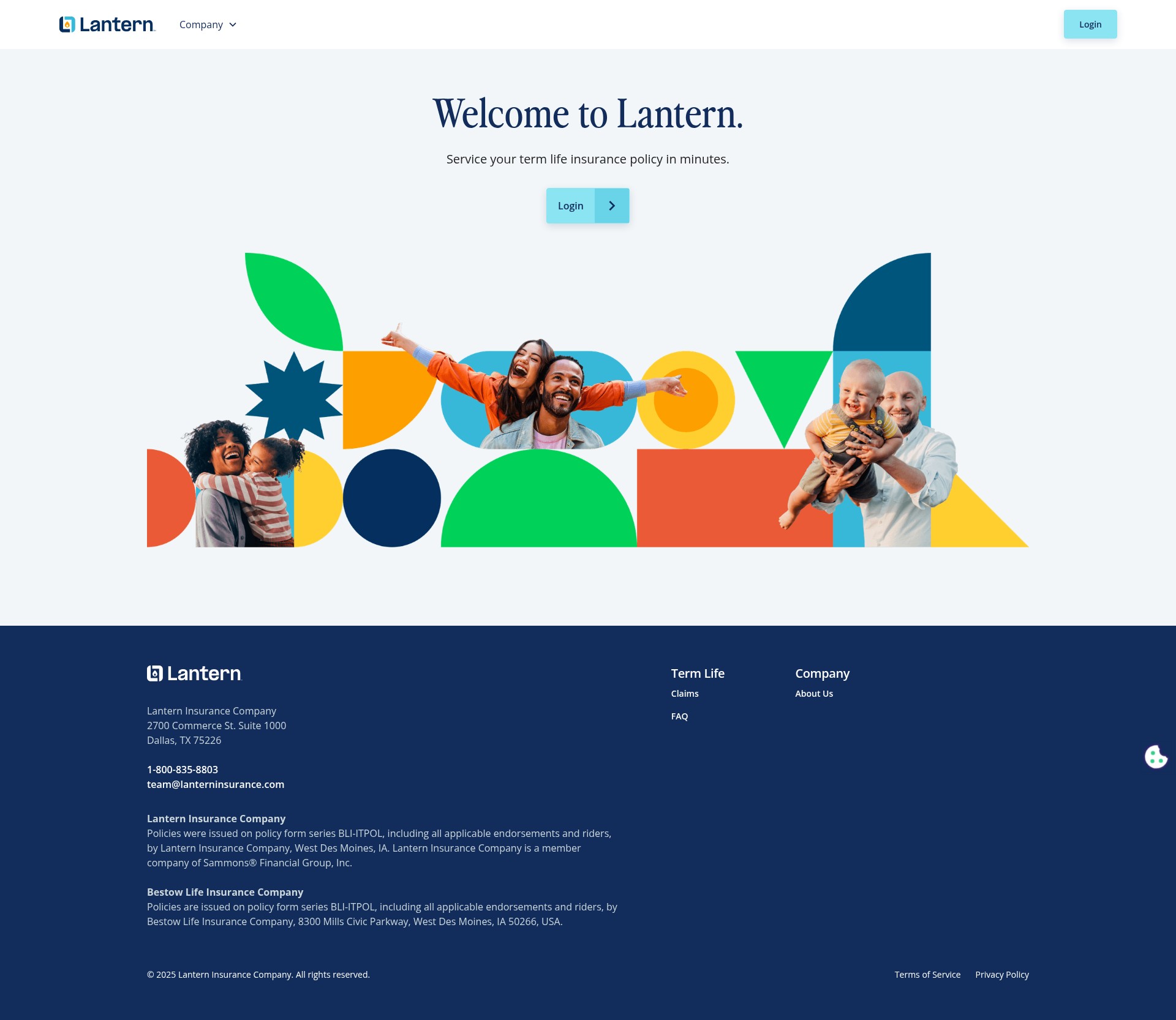 Screenshot of lanterninsurance.com