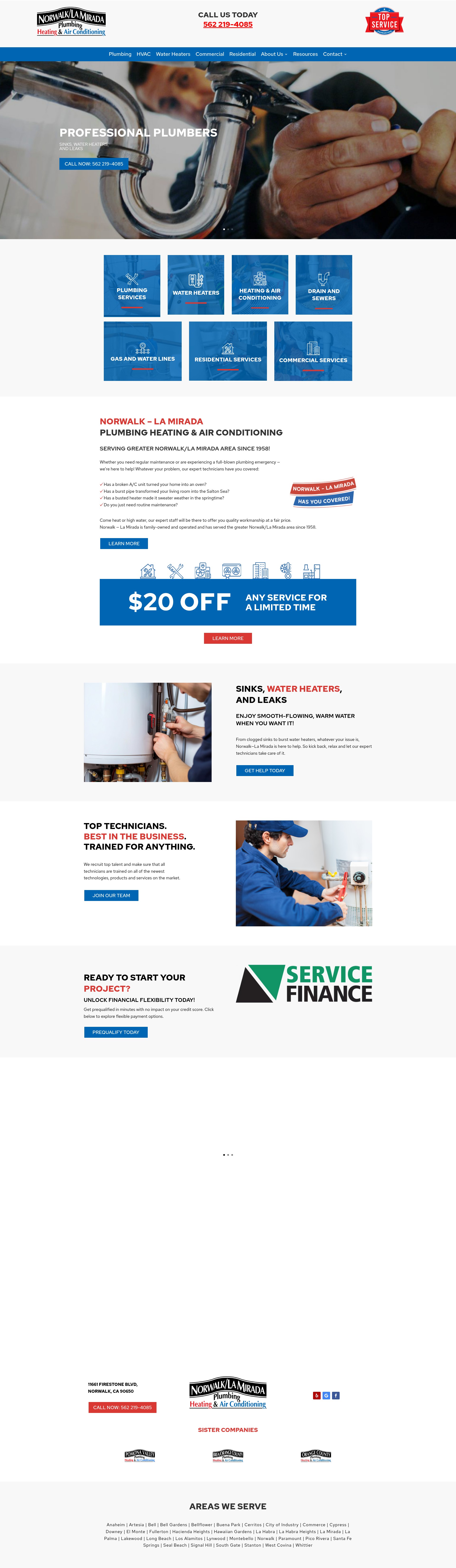 Screenshot of laplumber.com