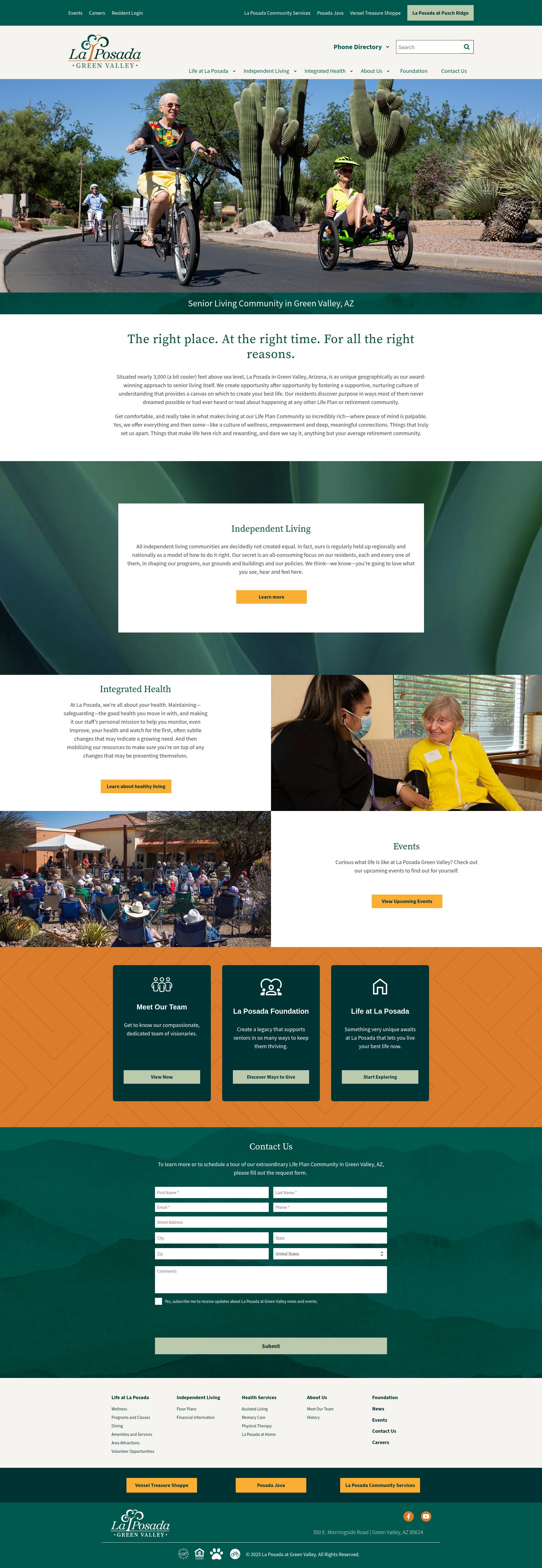 Screenshot of laposadagreenvalley.org