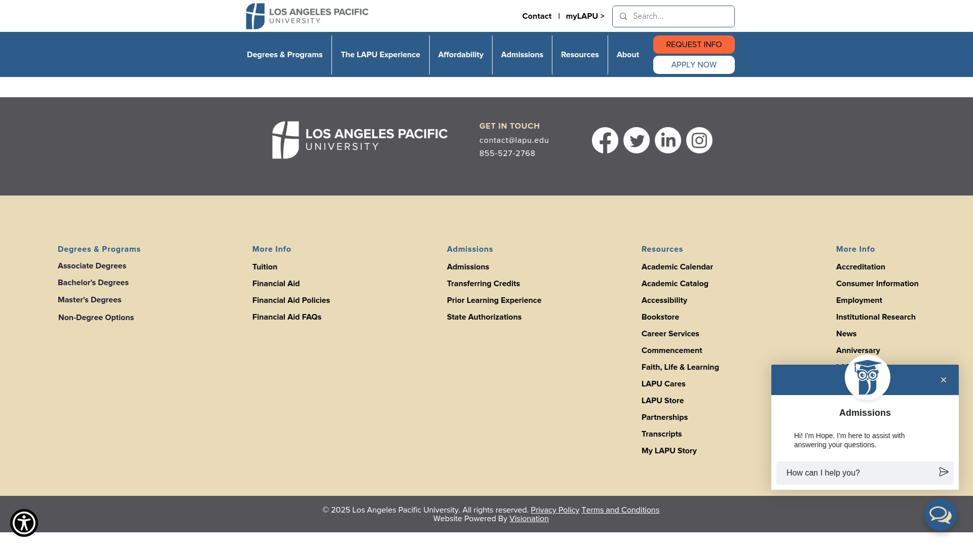 Screenshot of lapu.edu