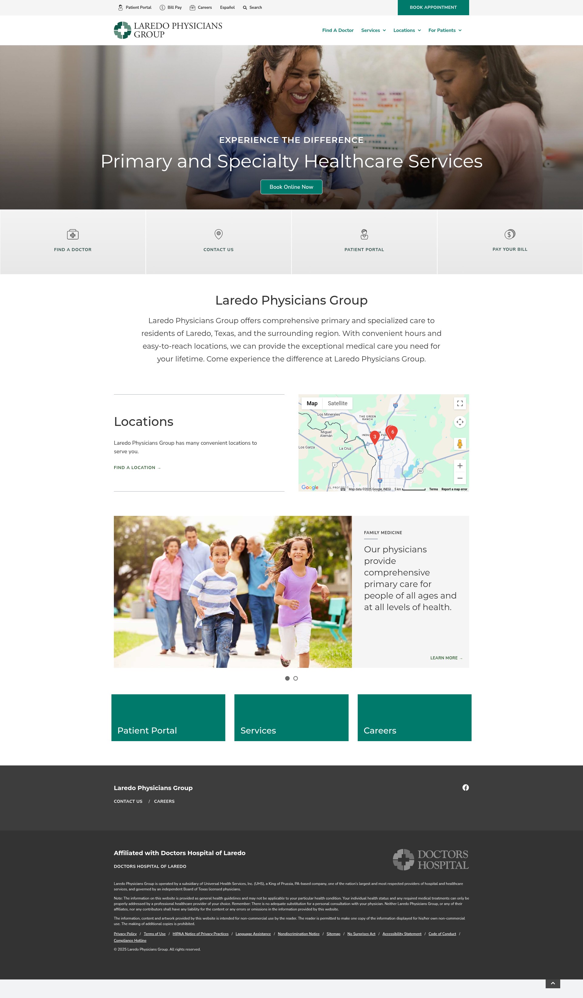 Screenshot of laredophysiciansgroup.com