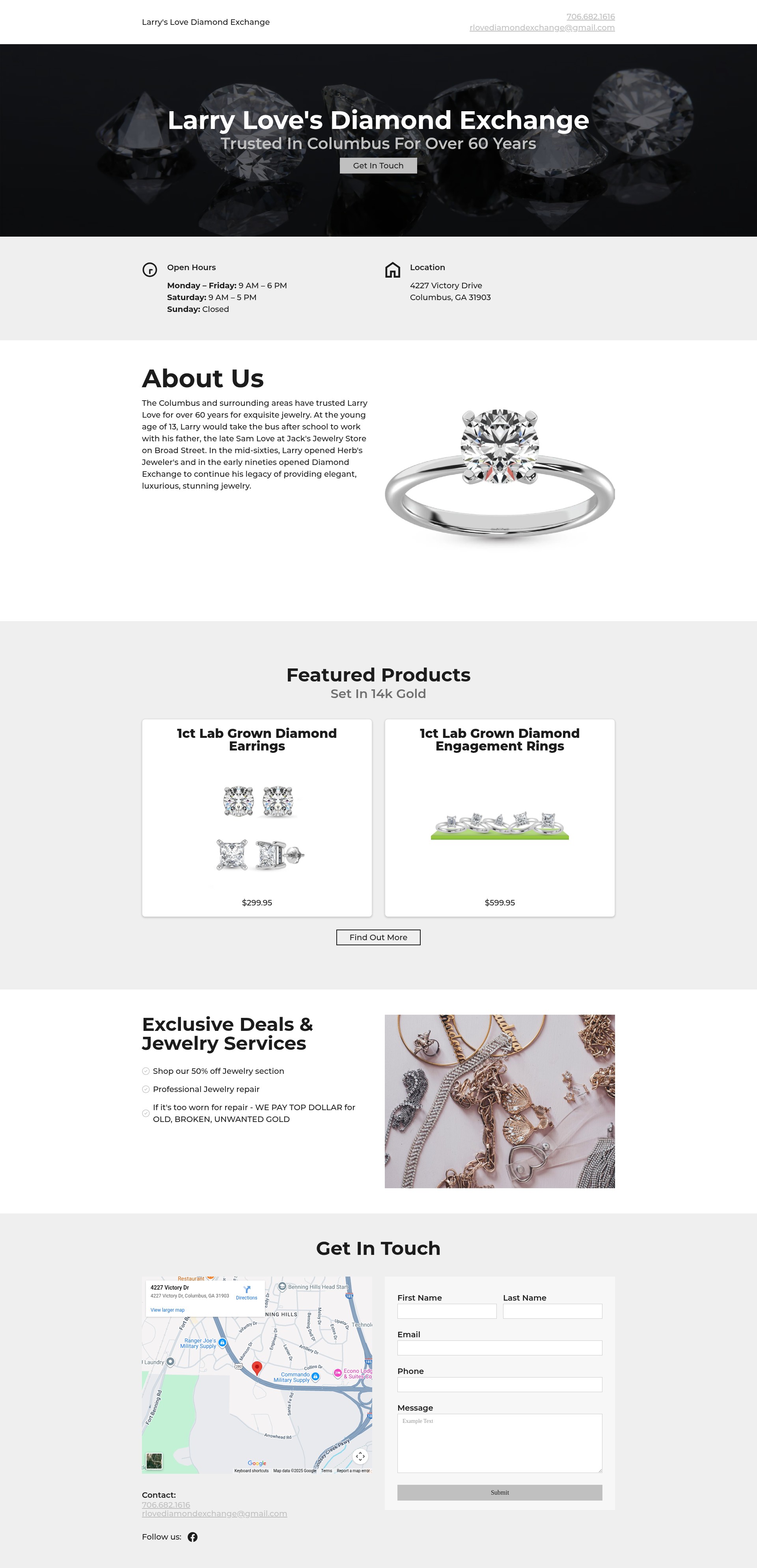 Screenshot of larry-loves-diamond-exchange.display-pages.com