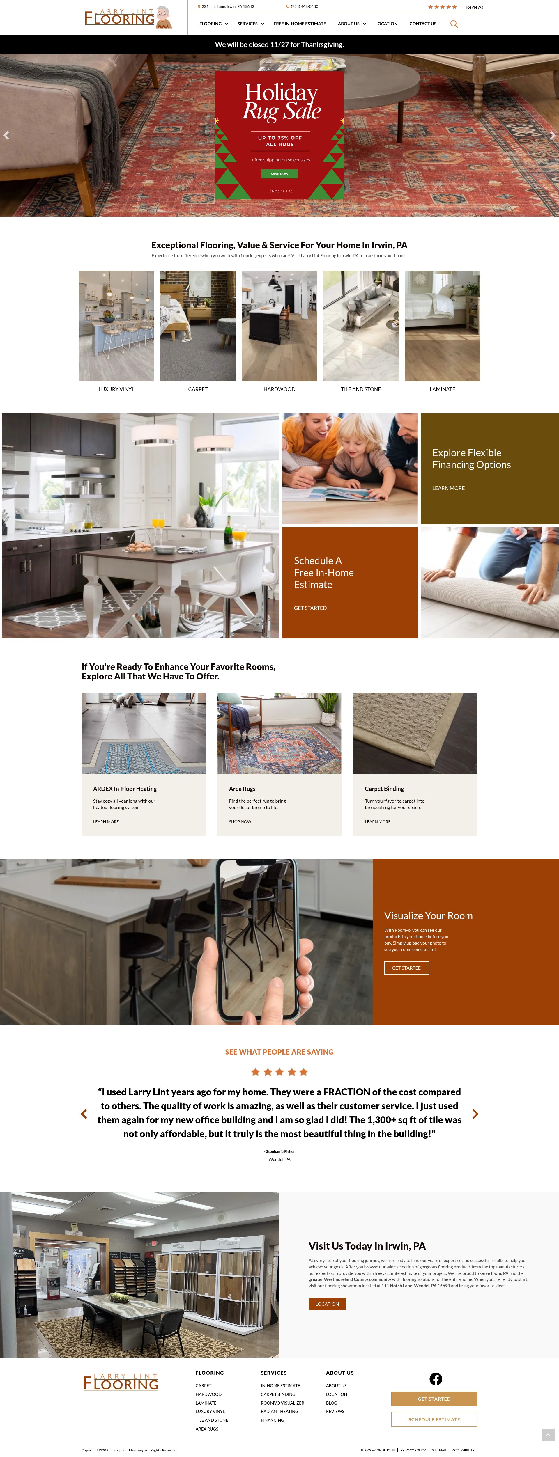 Screenshot of larrylint.com