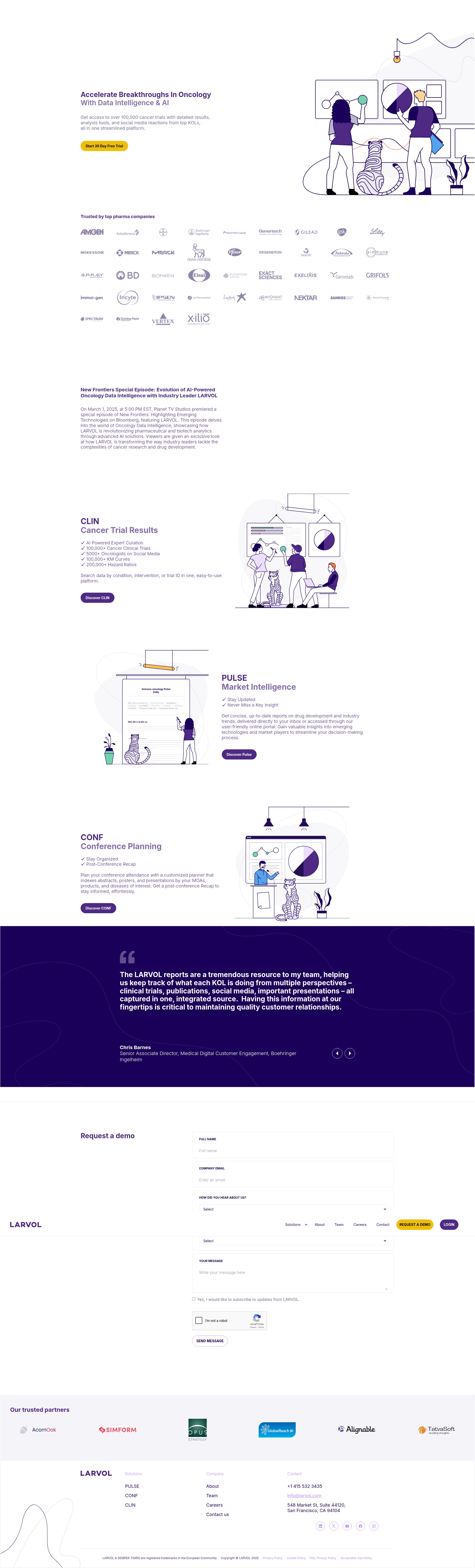 Screenshot of larvol.com