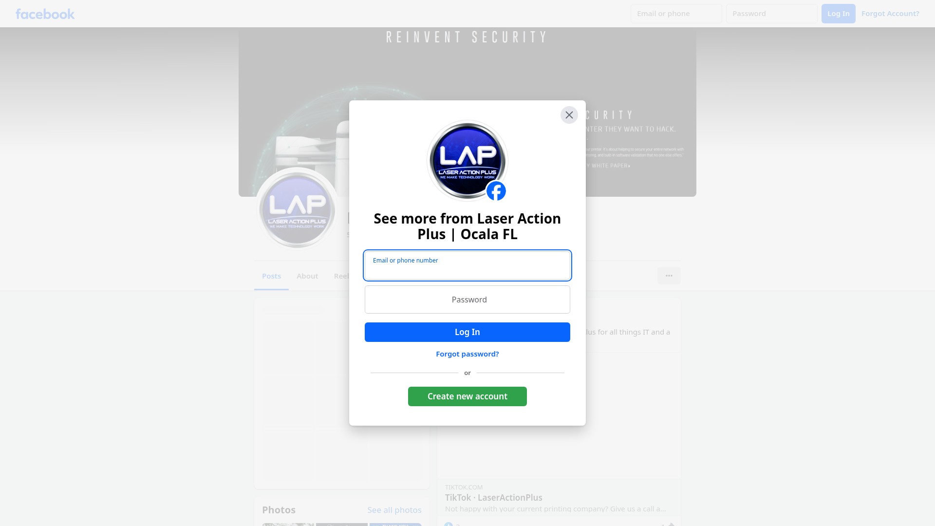 Screenshot of laseractionplus.com