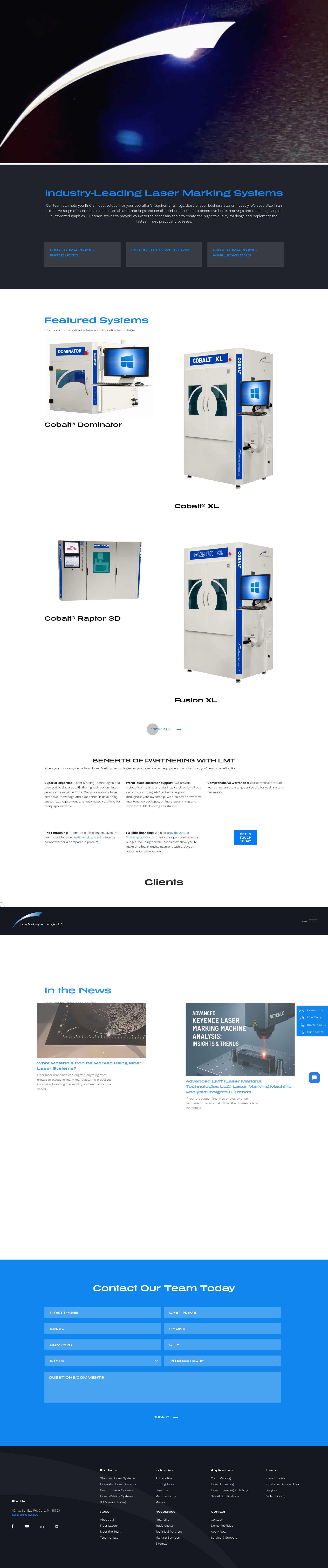 Screenshot of lasermarktech.com