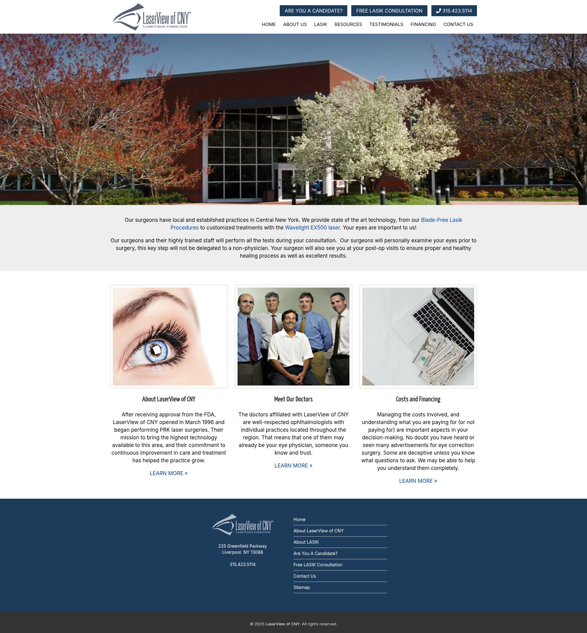 Screenshot of laserviewcny.com