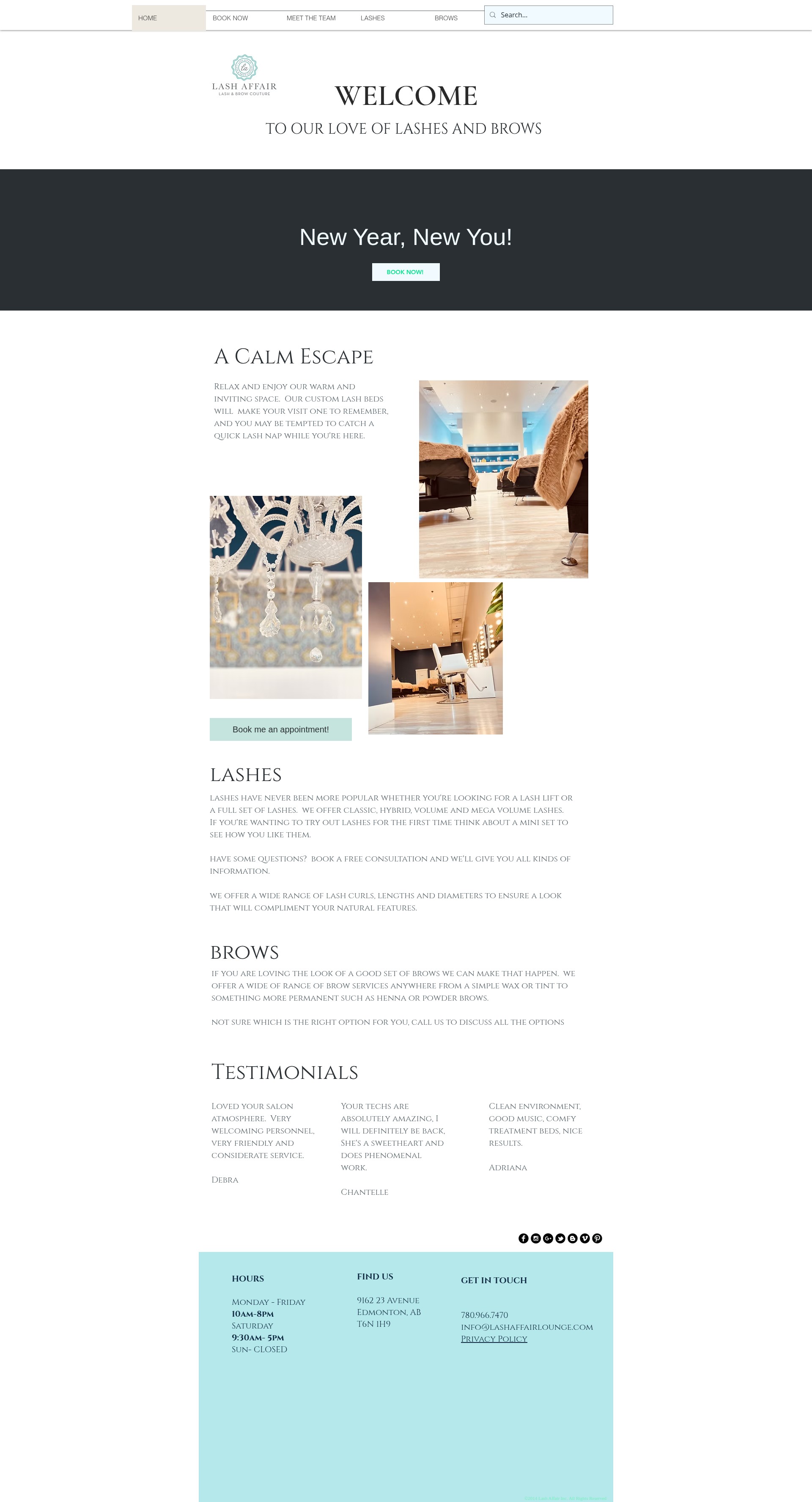 Screenshot of lashaffairlounge.com