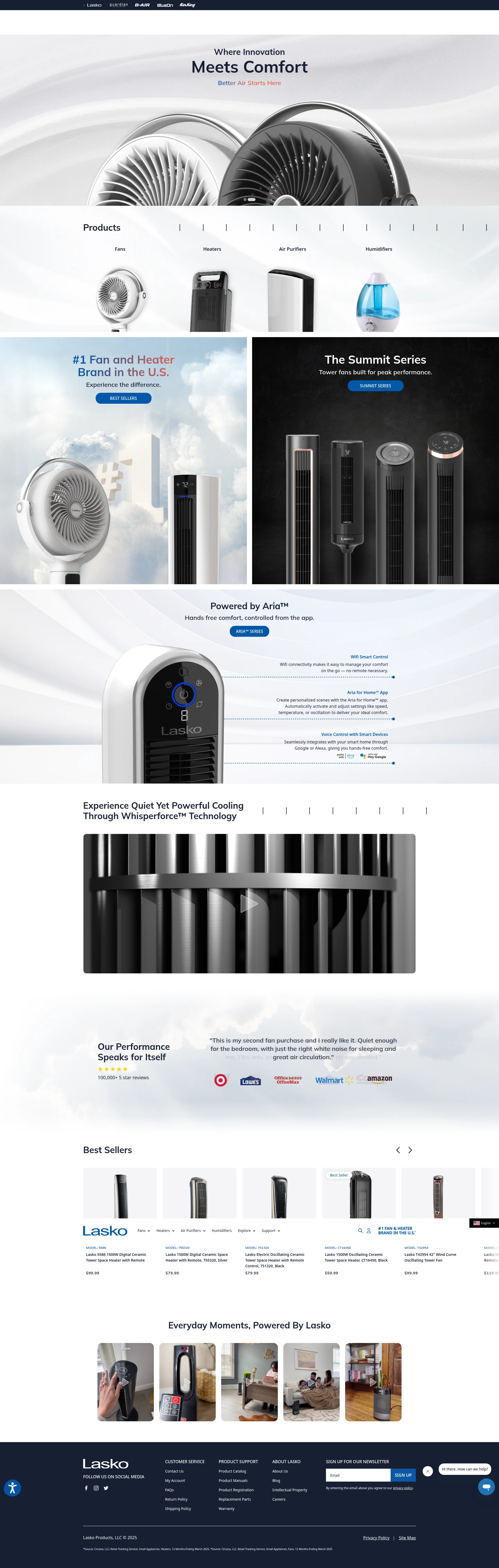 Screenshot of lasko.com