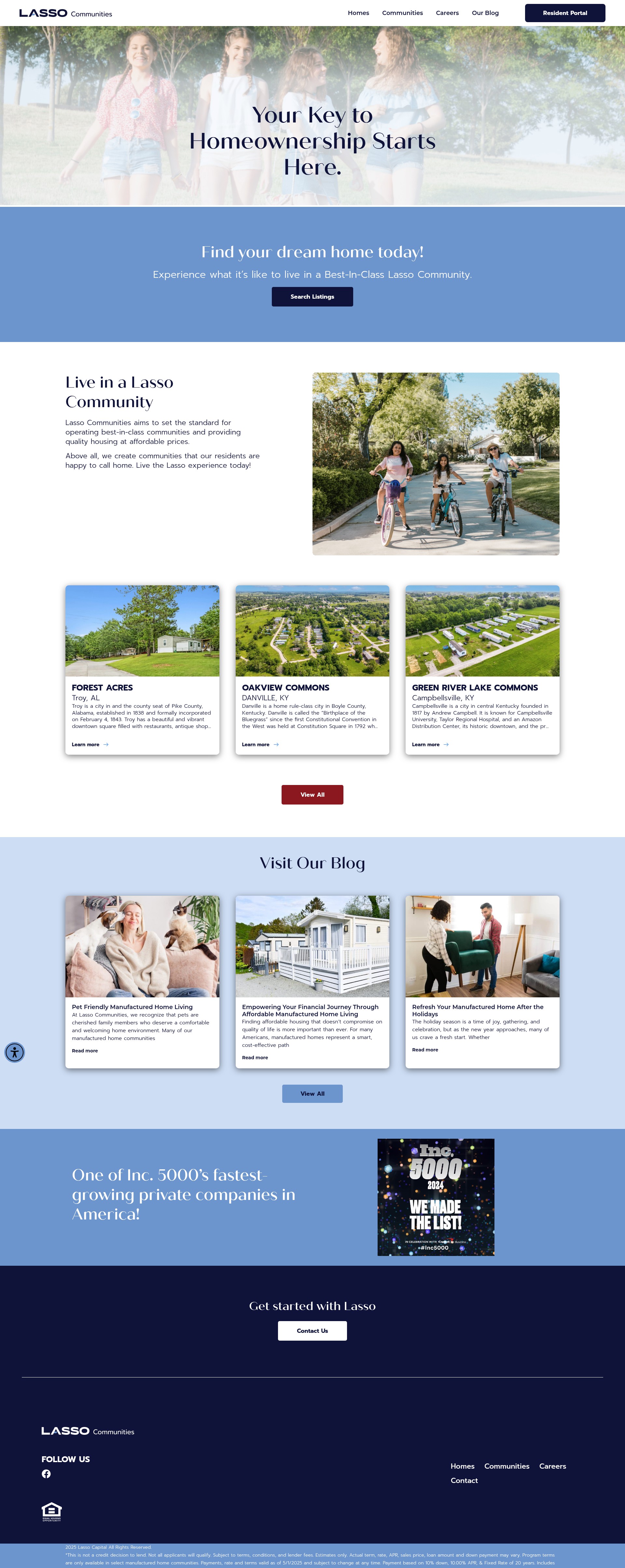 Screenshot of lassocommunities.com