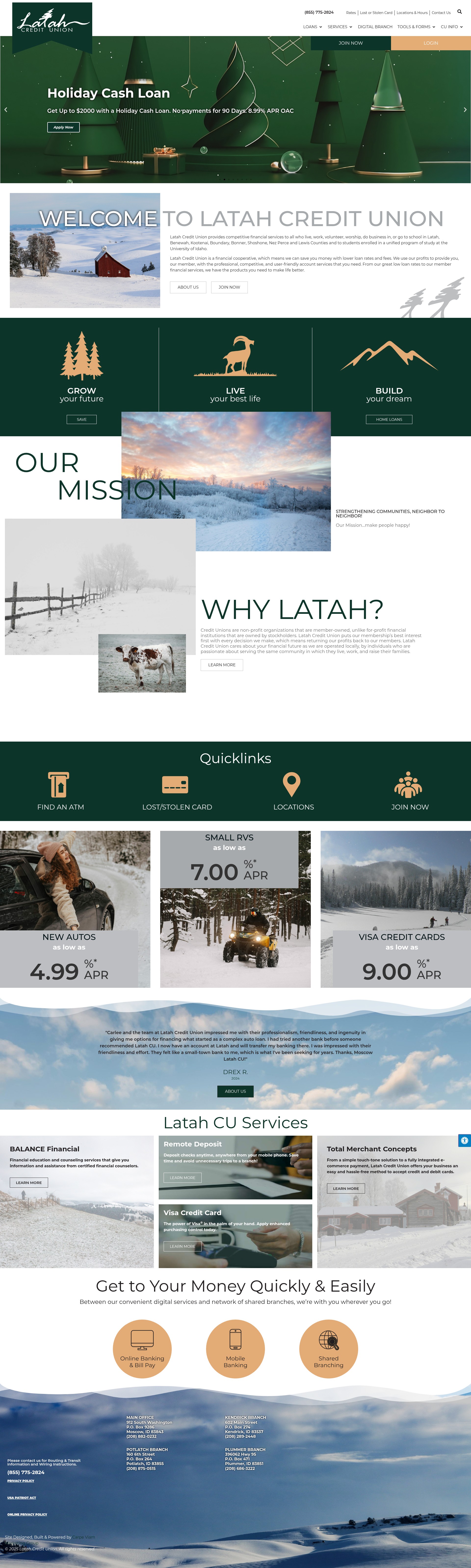Screenshot of latahcu.coop