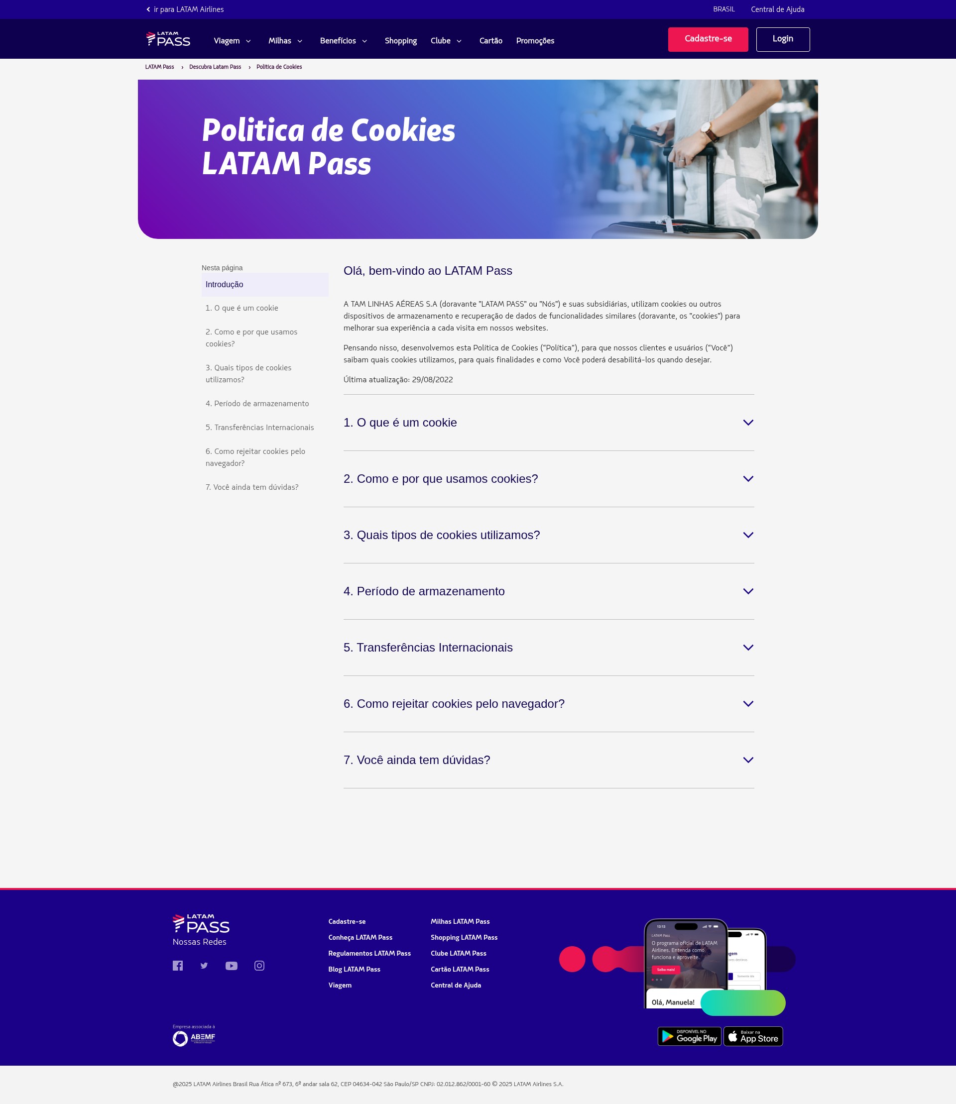 Screenshot of latampass.latam.com