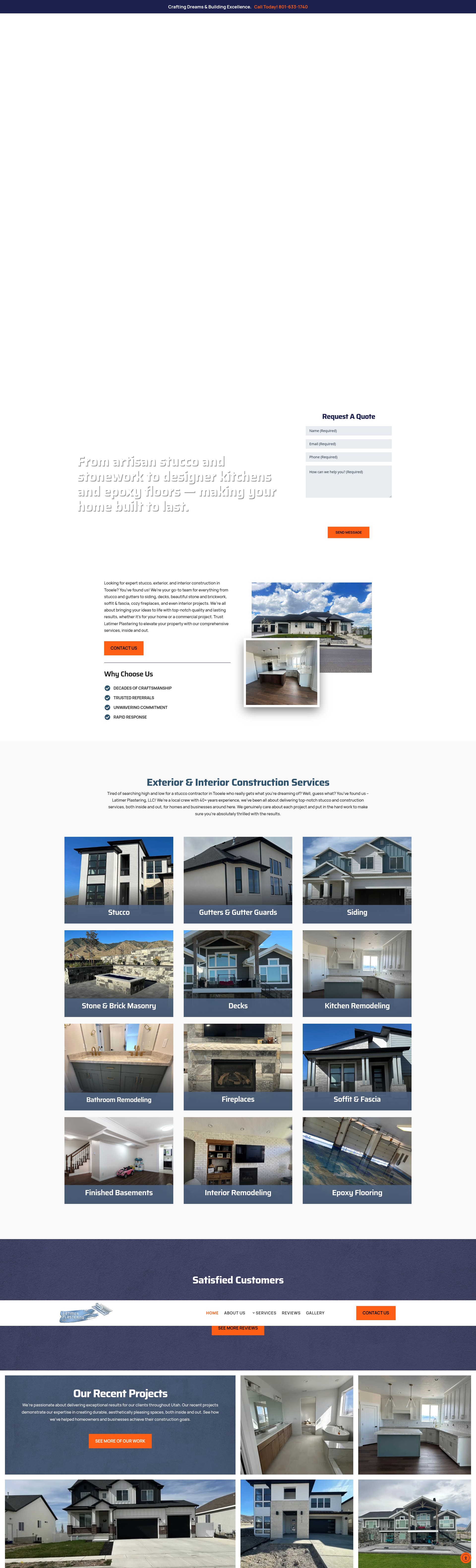 Screenshot of latimerplasteringllc.com