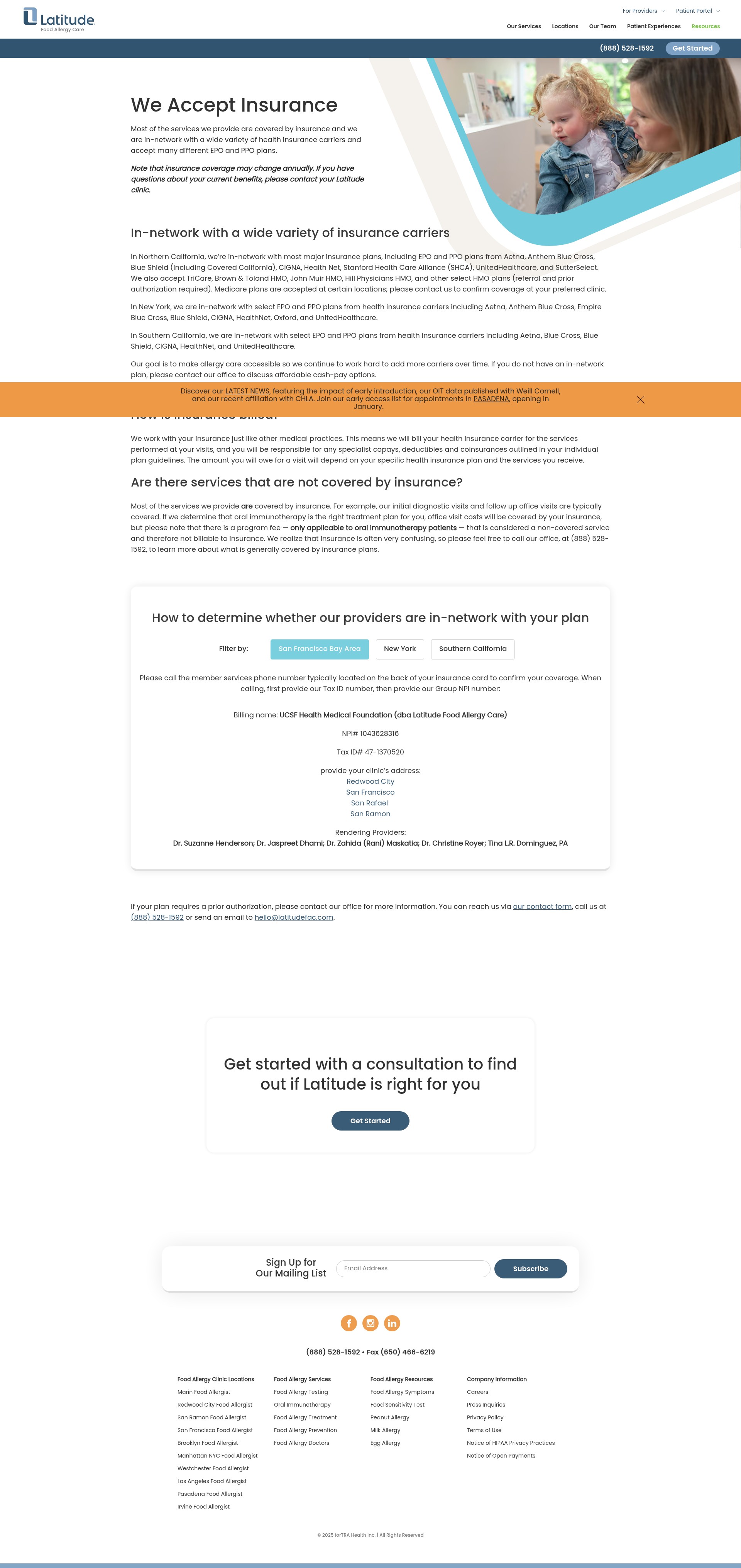 Screenshot of latitudefoodallergycare.com