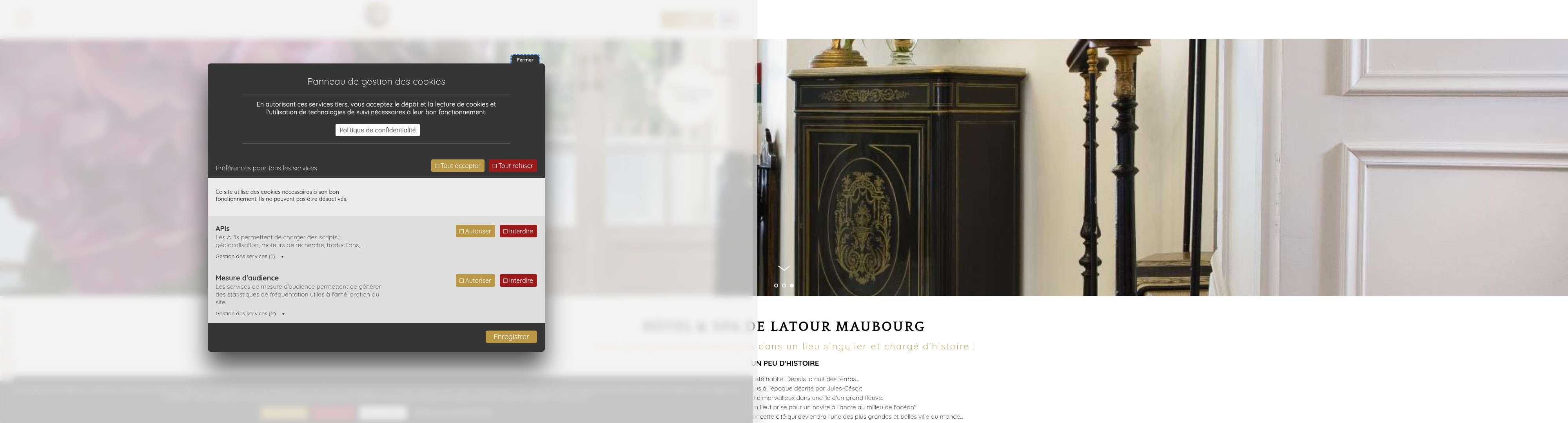 Screenshot of latourmaubourg.com