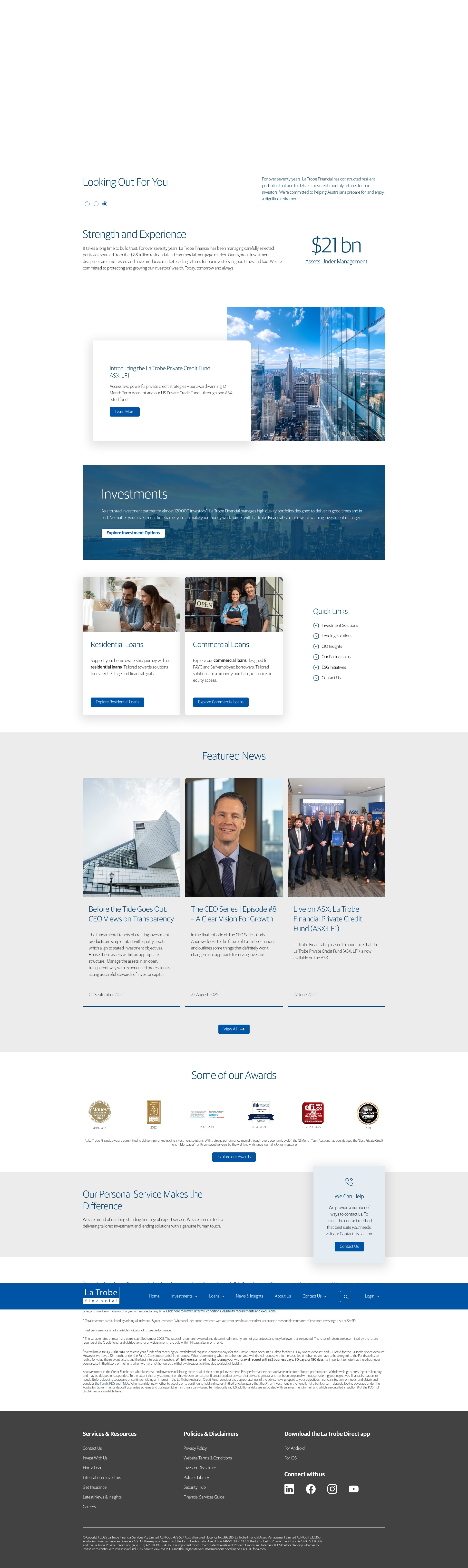 Screenshot of latrobefinancial.com.au
