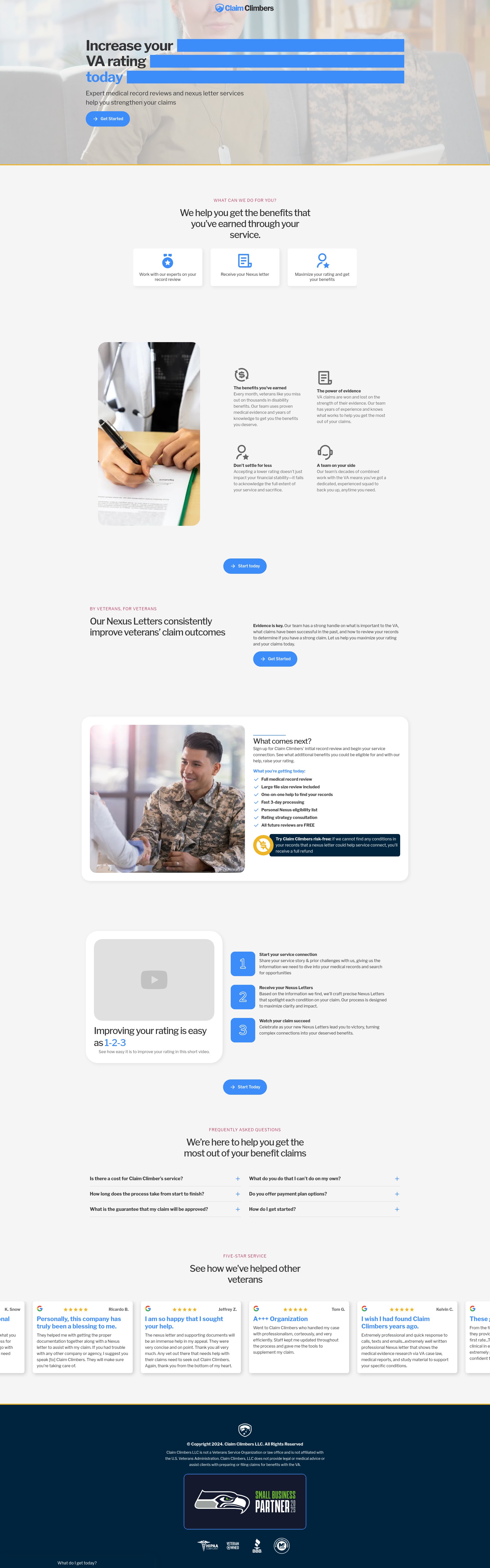 Screenshot of launch.claimclimbers.com