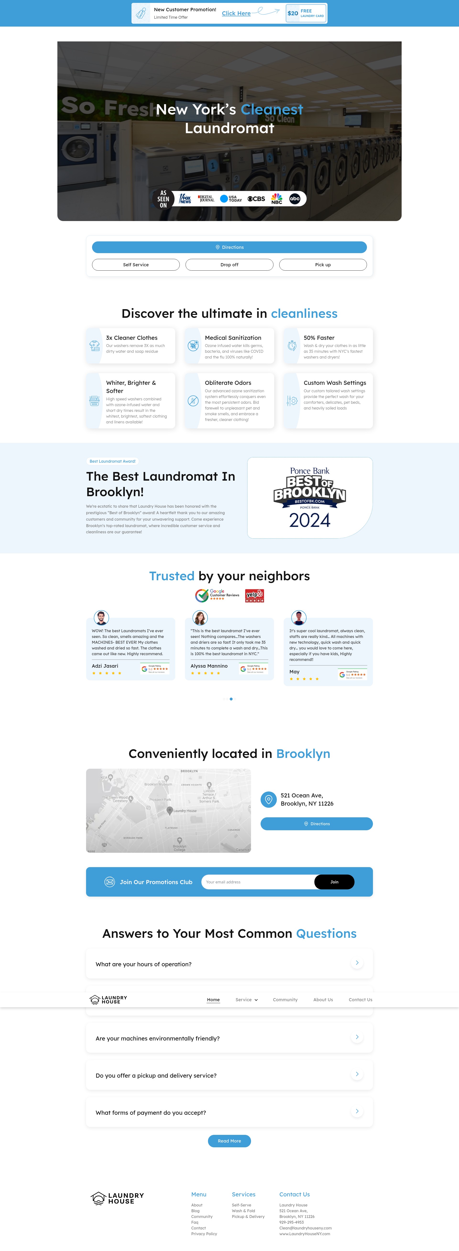 Screenshot of laundryhouseny.com
