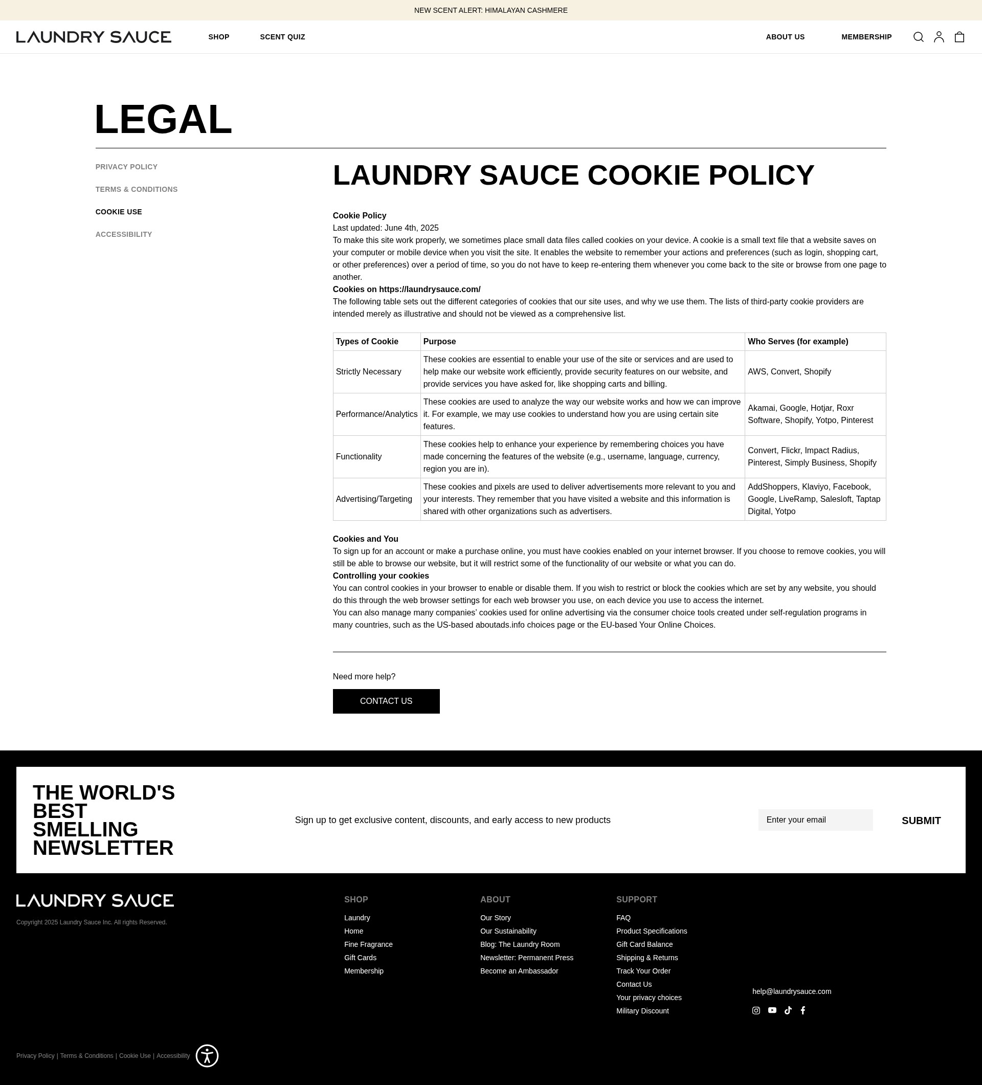 Screenshot of laundrysauce.com