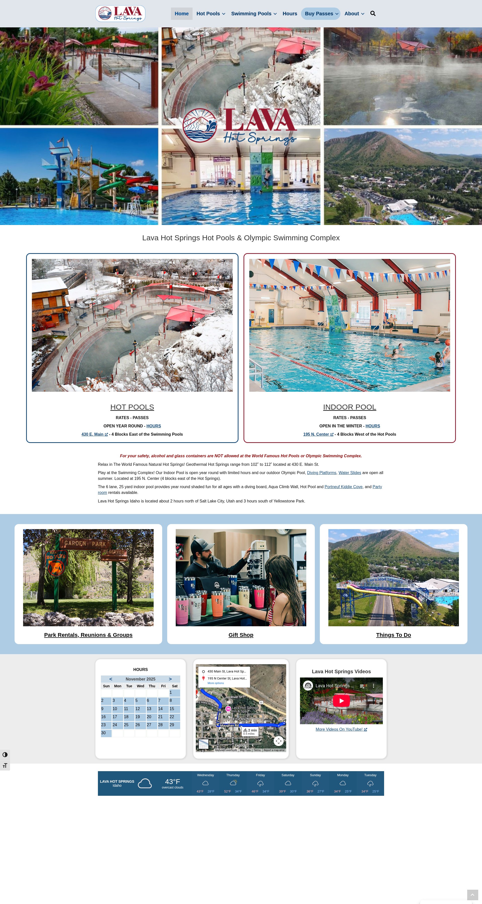 Screenshot of lavahotsprings.com
