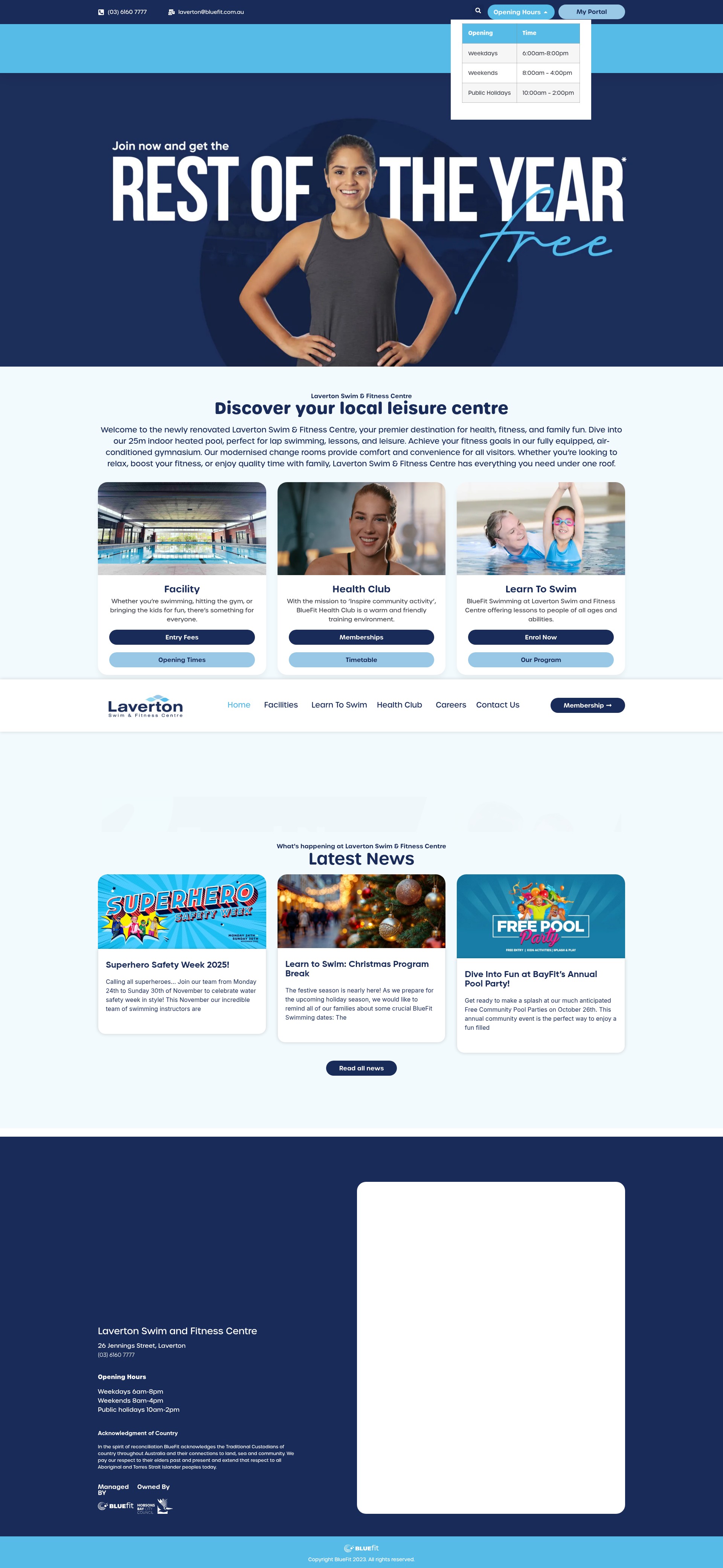 Screenshot of lavertonaquatic.com.au