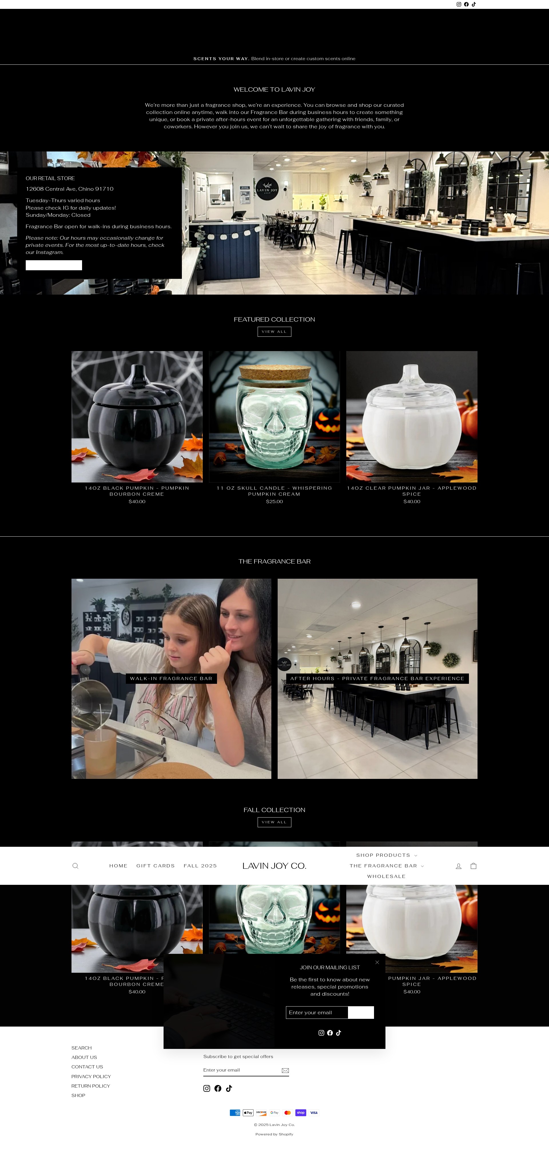 Screenshot of lavinjoy.com