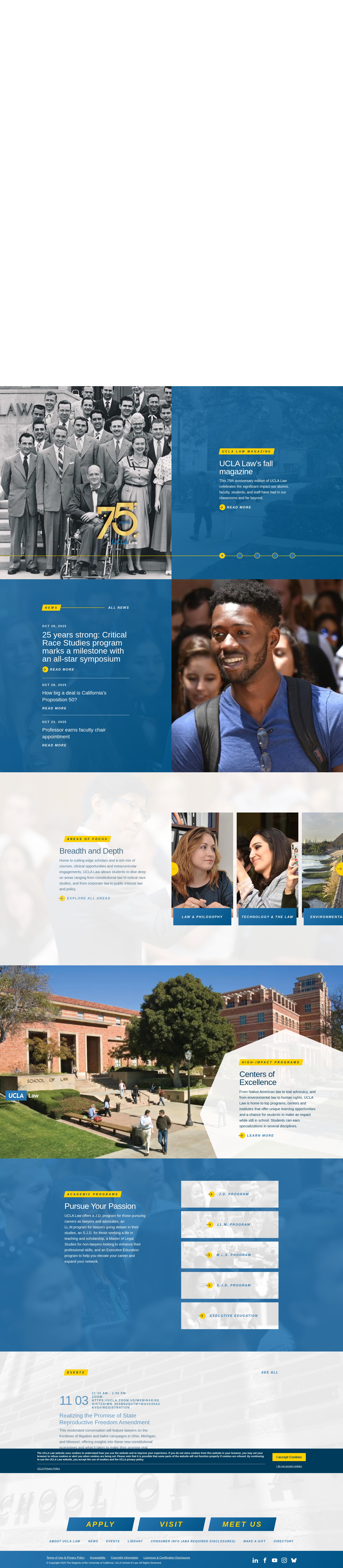 Screenshot of law.ucla.edu