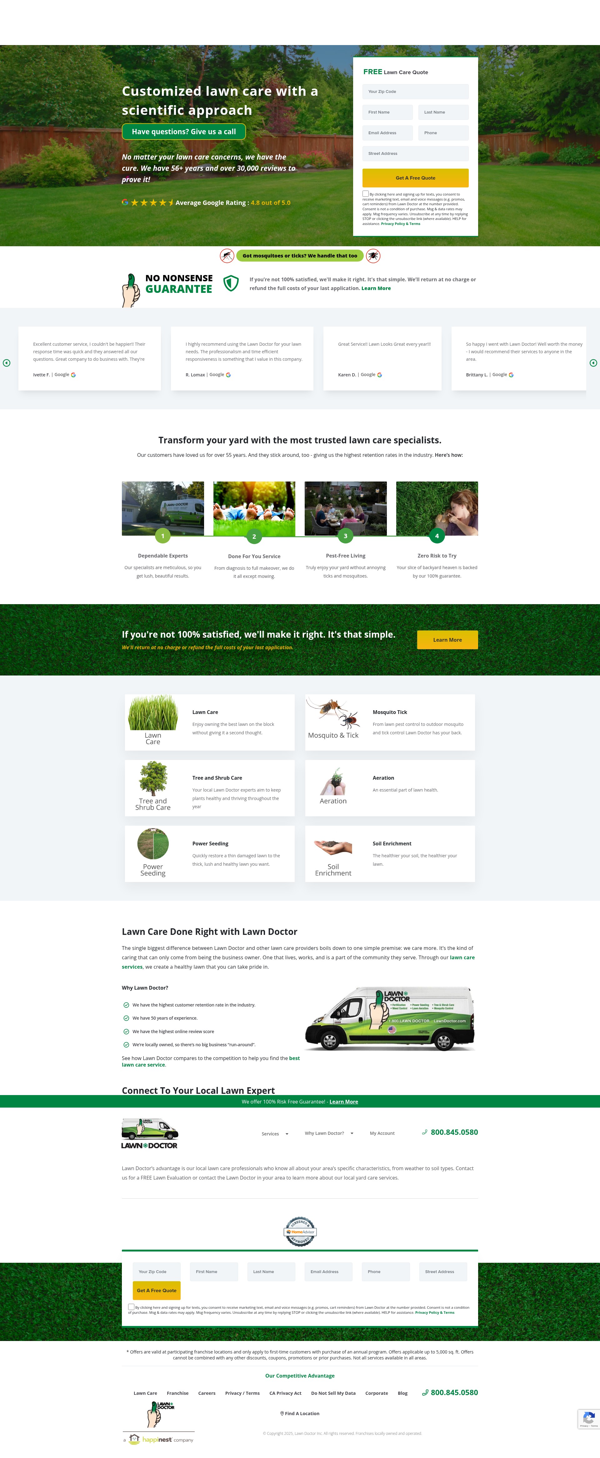 Screenshot of lawndoctor.com