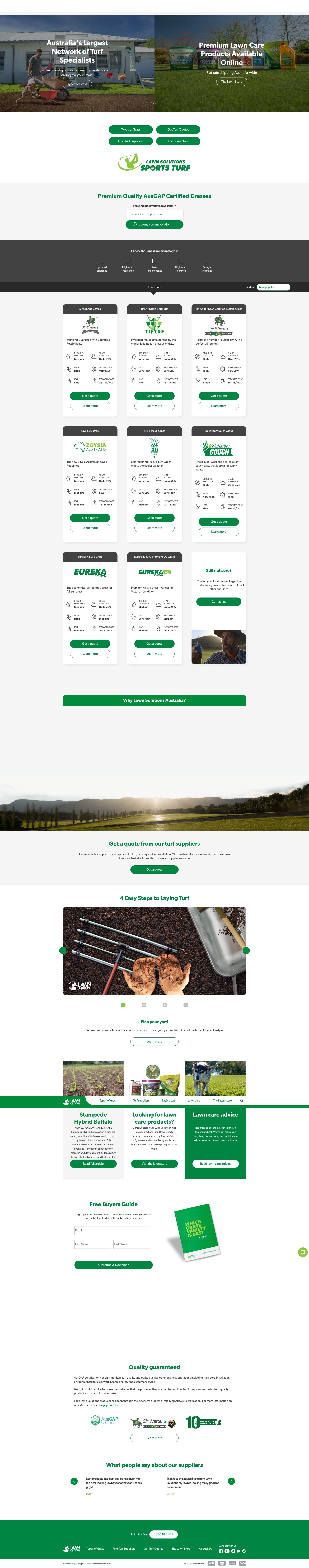 Screenshot of lawnsolutionsaustralia.com.au