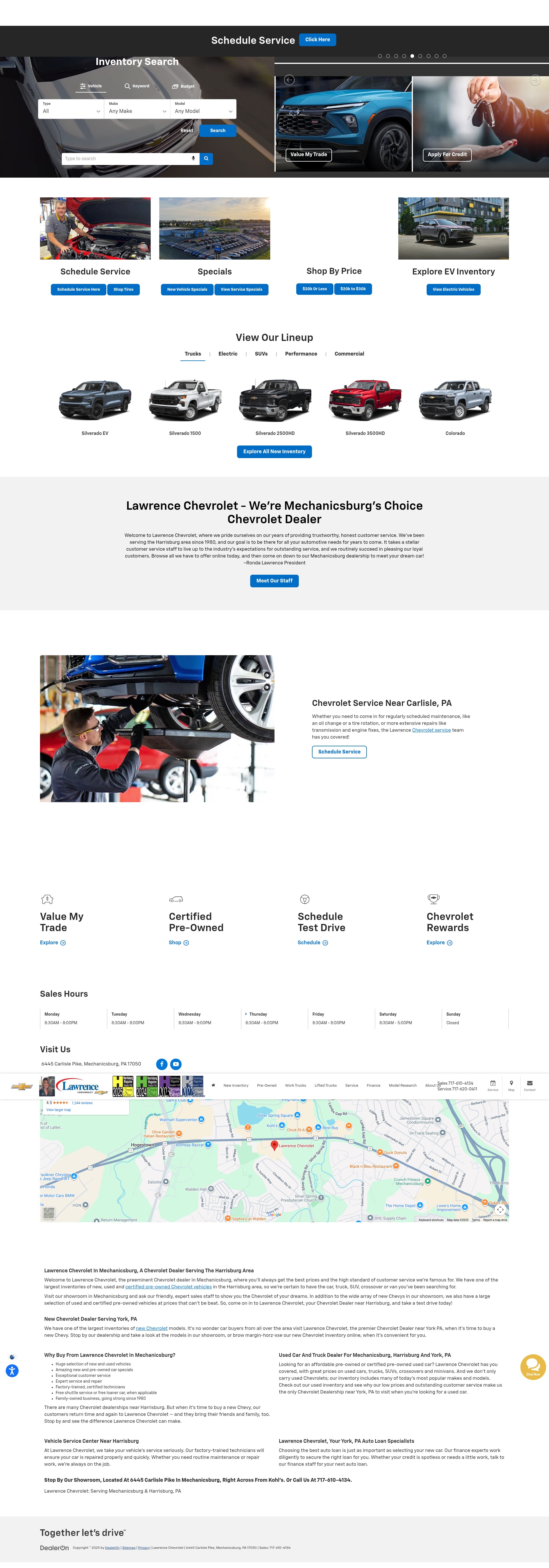 Screenshot of lawrencechevy.com