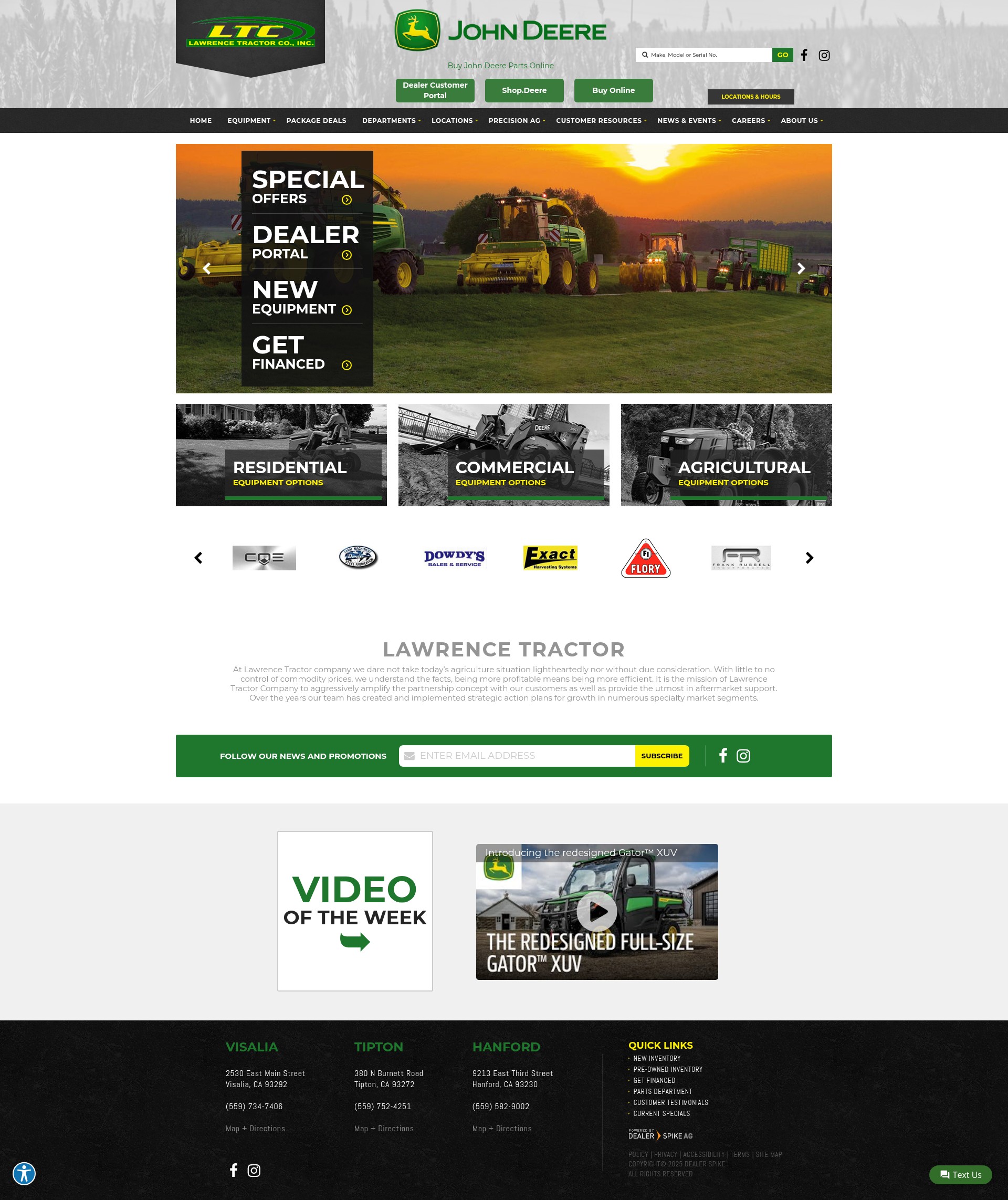 Screenshot of lawrencetractor.com