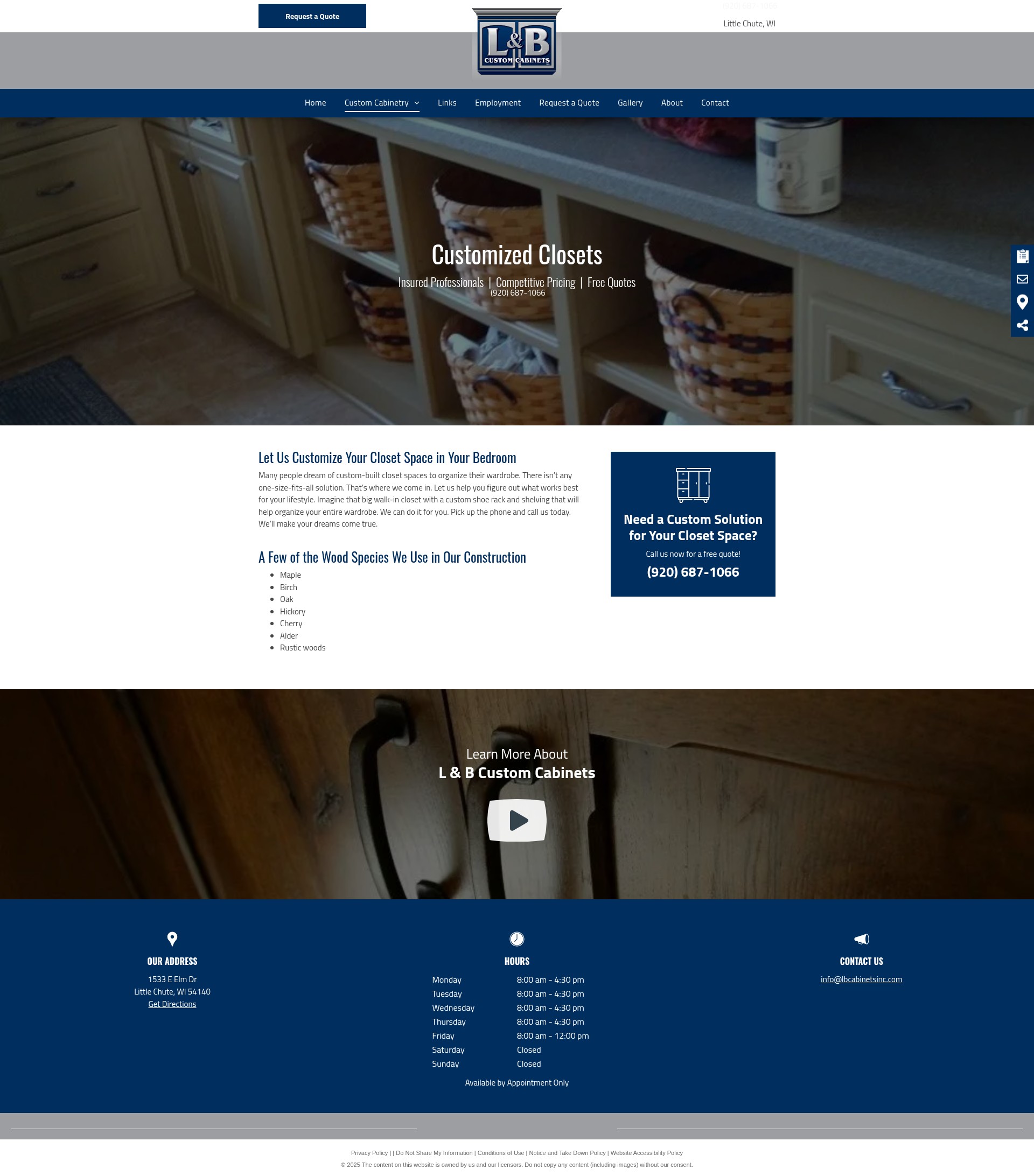 Screenshot of lbcabinetsinc.com